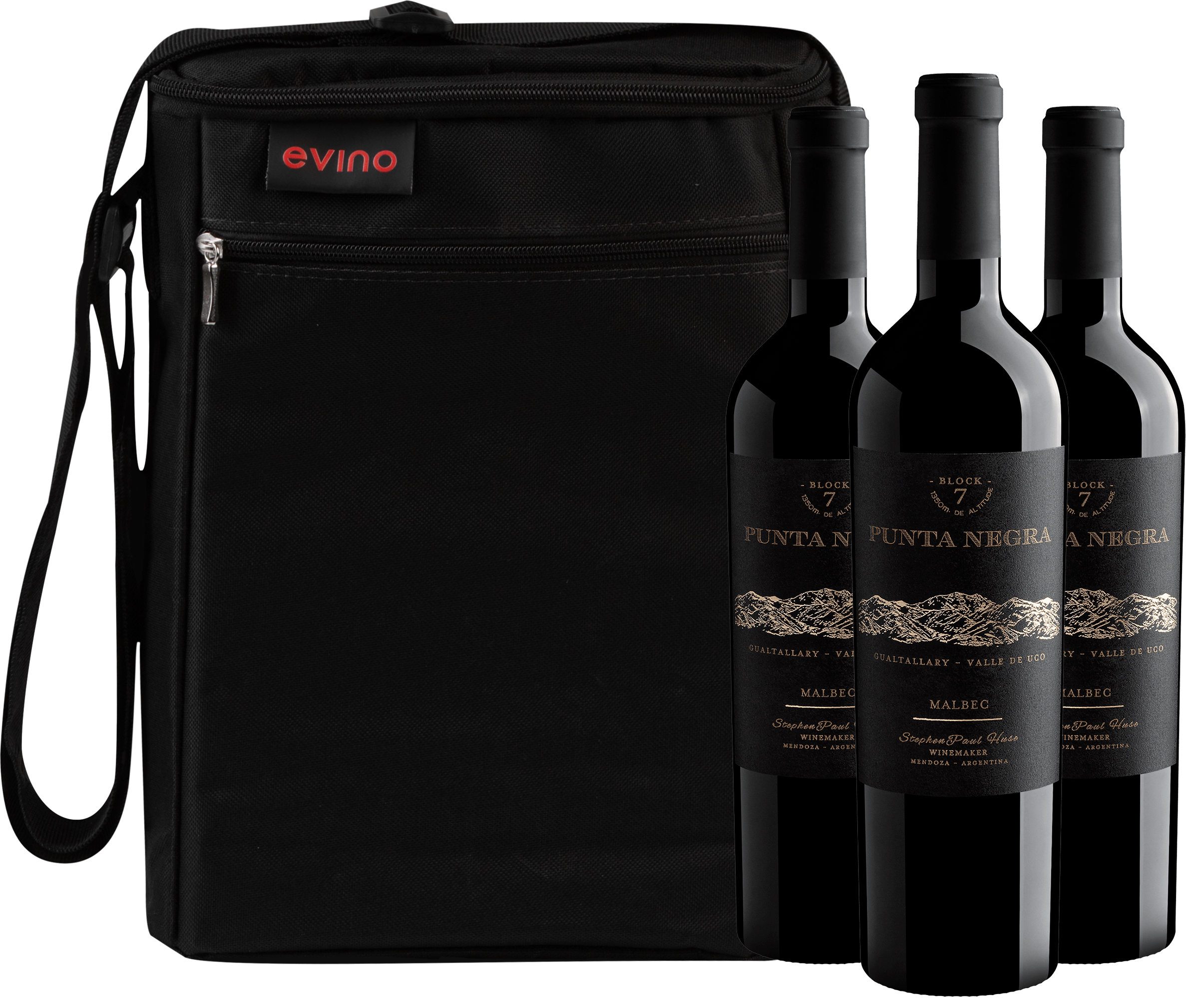 Kit 3 Punta Negra Block 7 Malbec + Bolsa Exclusiva