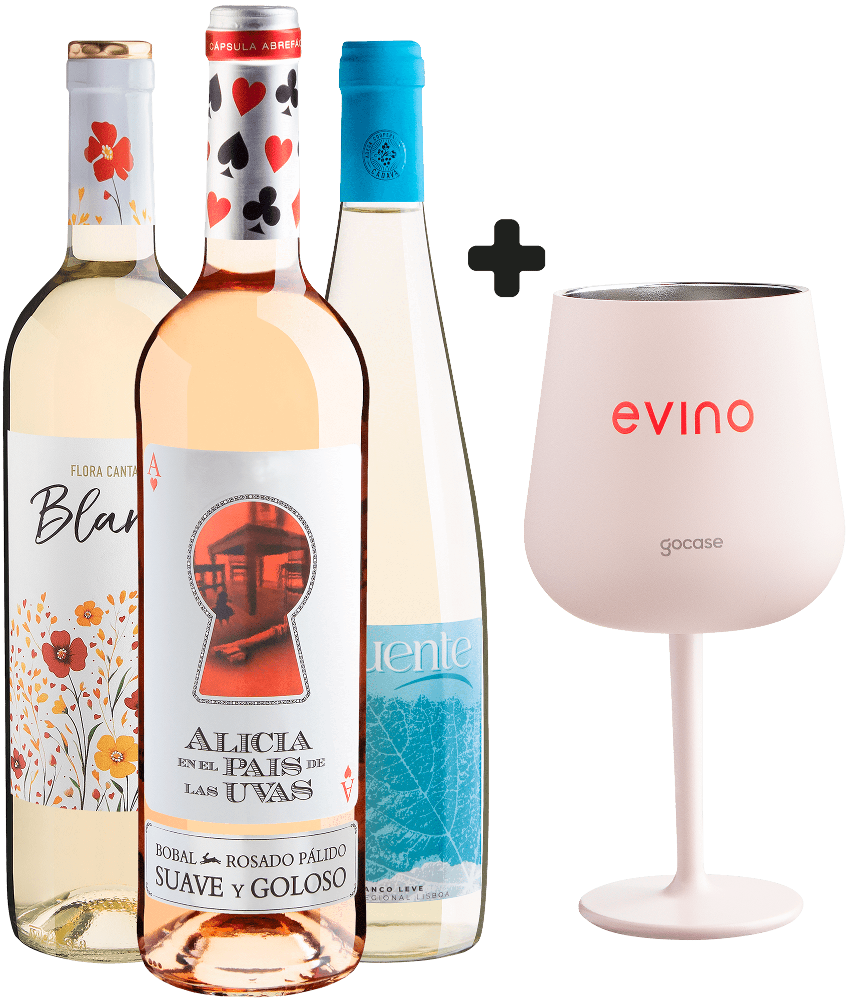 Kit 3 Vinhos Refrescantes + Taça Térmica Exclusiva