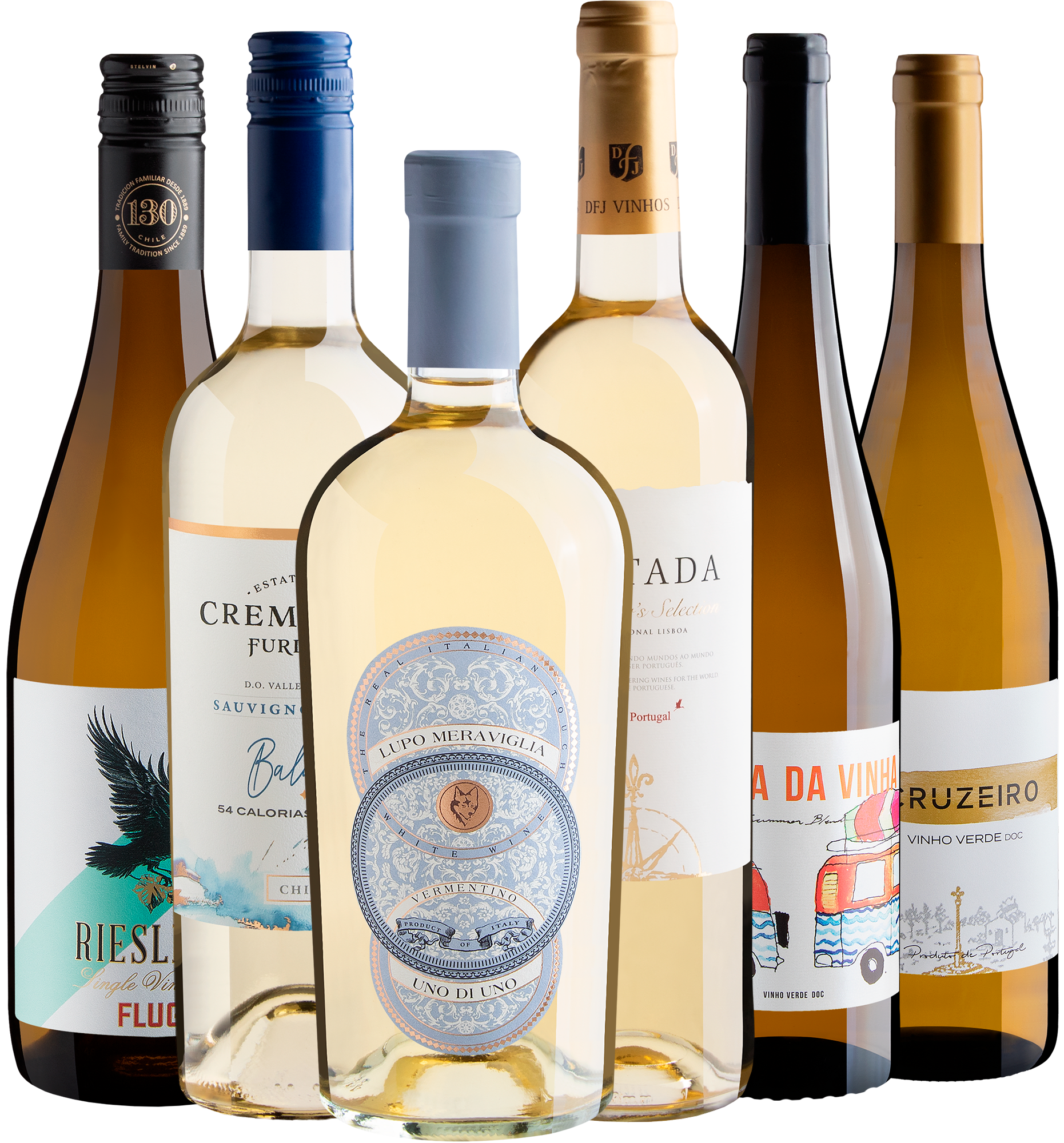 Kit 6 Vinhos Brancos por R$58,90 cada garrafa + Frete Grátis*
