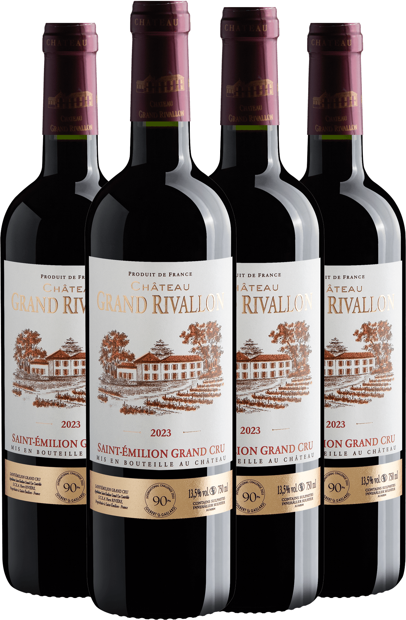 Kit 4 Château Grand Rivallon Saint-Émilion Grand Cru