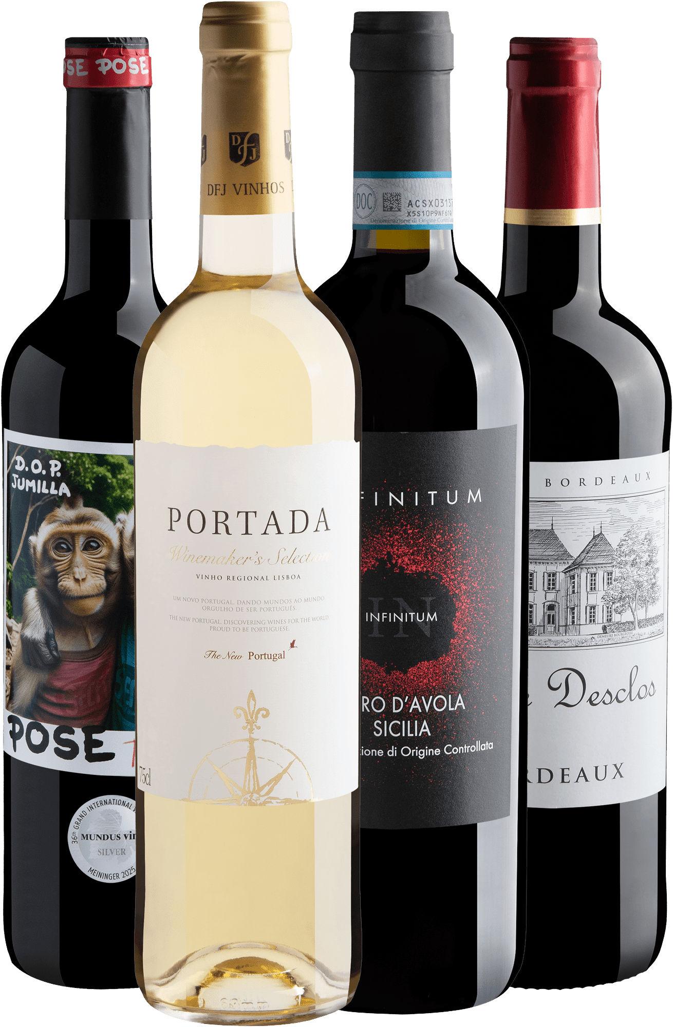 Kit 4 Vinhos do Velho Mundo