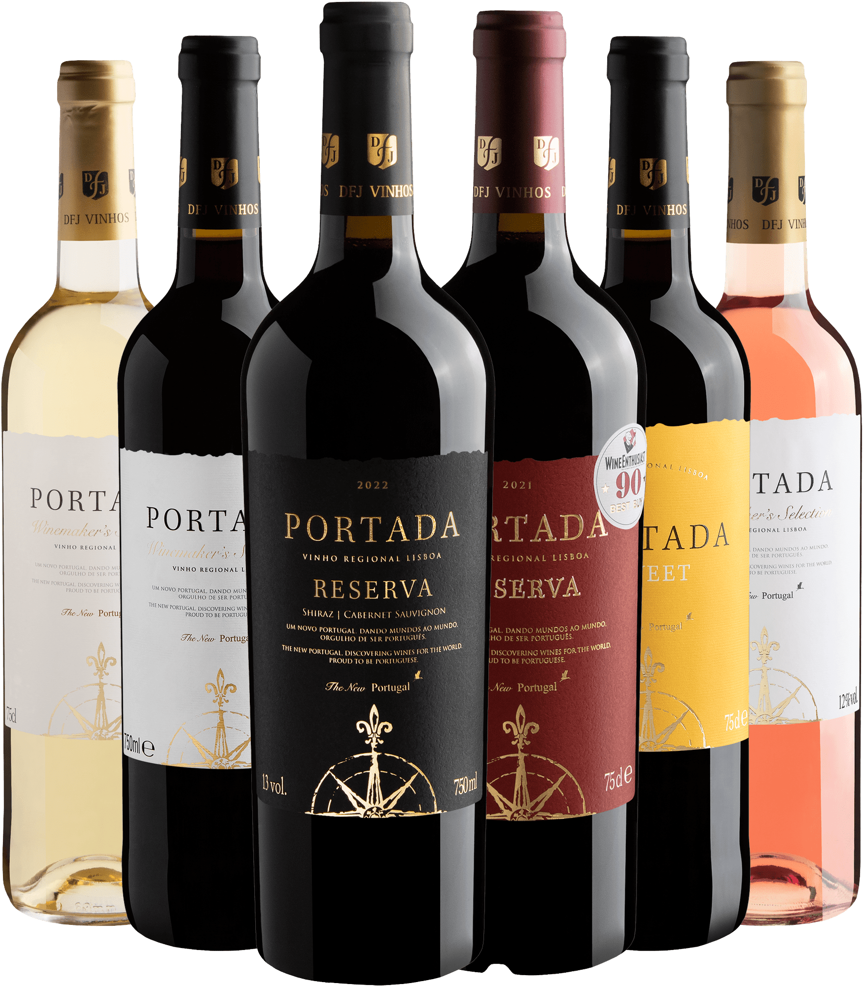 Kit Família Portada: 4 Tintos + 1 Branco + 1 Rosé