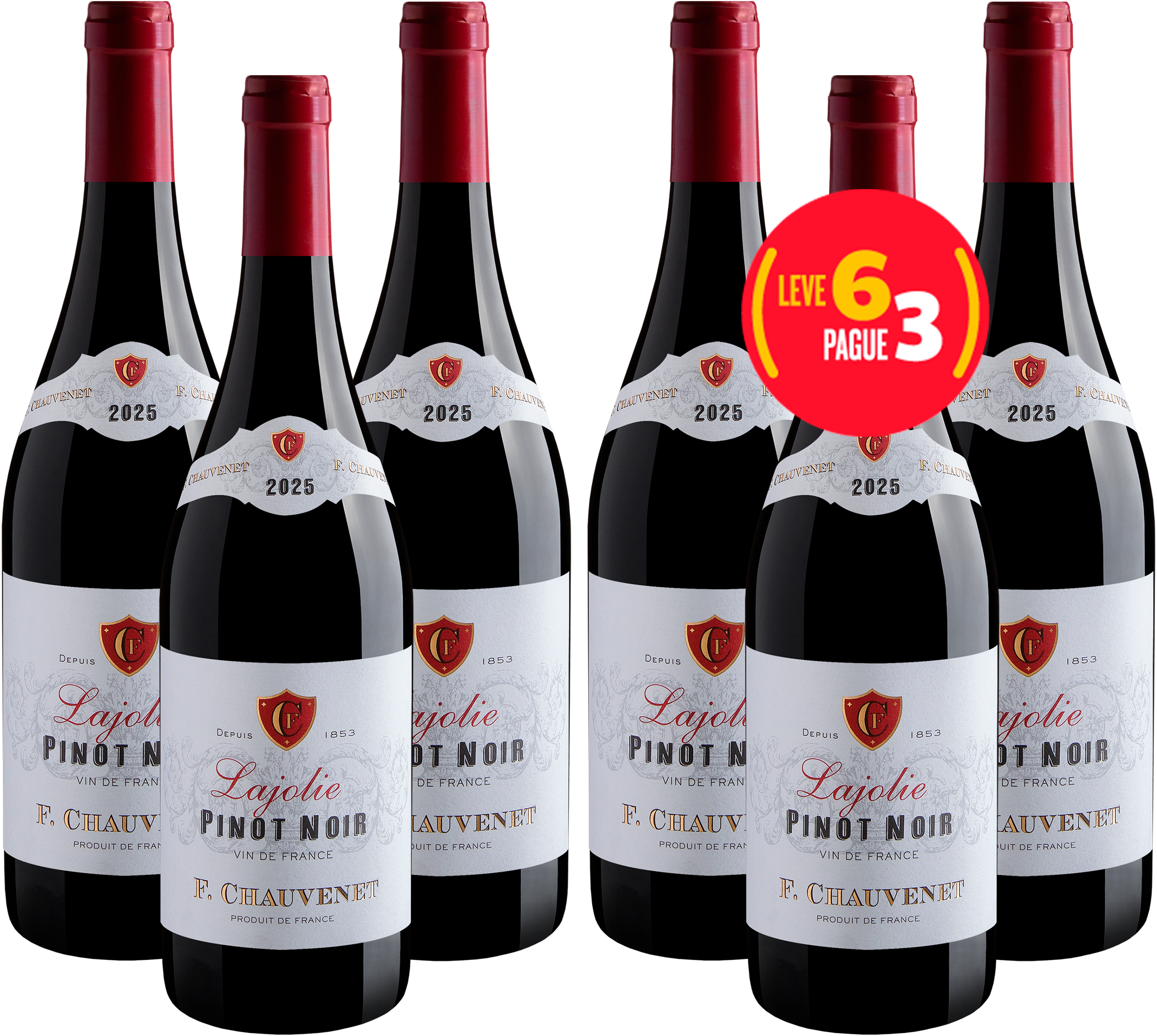 Kit Leve 6 Pague 3 F. Chauvenet Lajolie Pinot Noir
