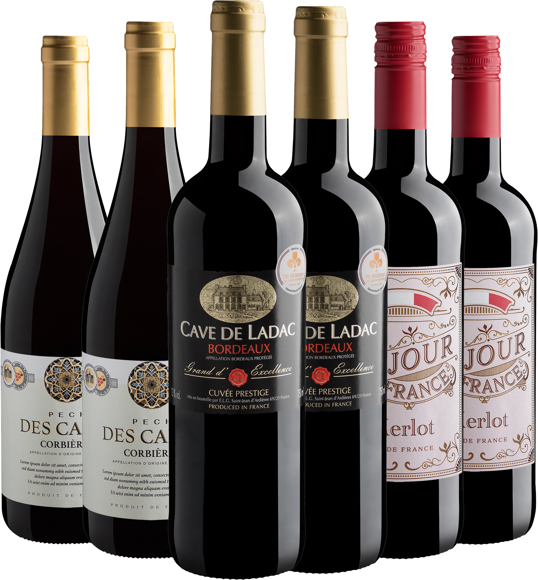 Kit Tintos Franceses em Dobro | 6 garrafas