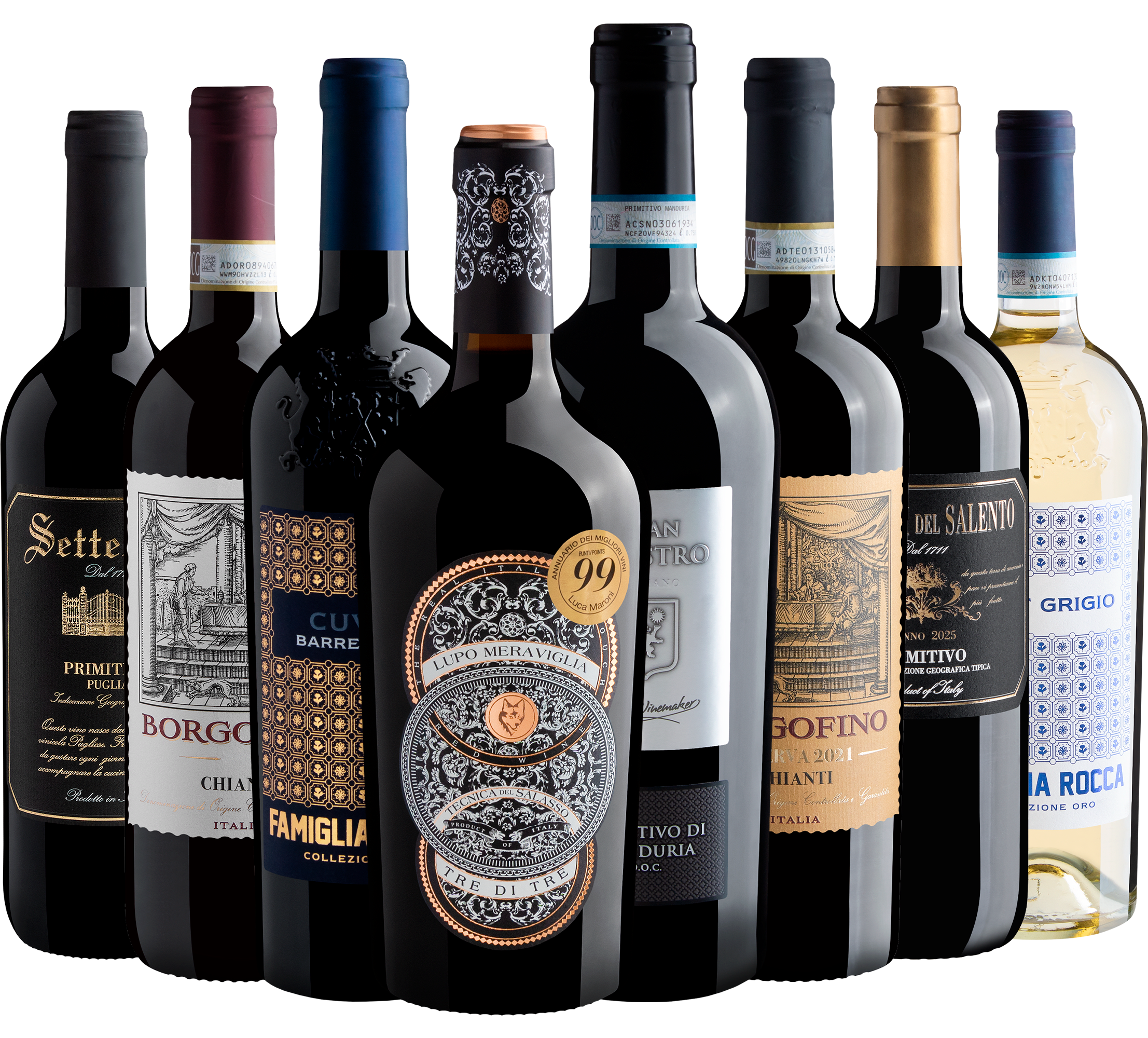 Kit 8 Vinhos Italianos 93+ Pontos
