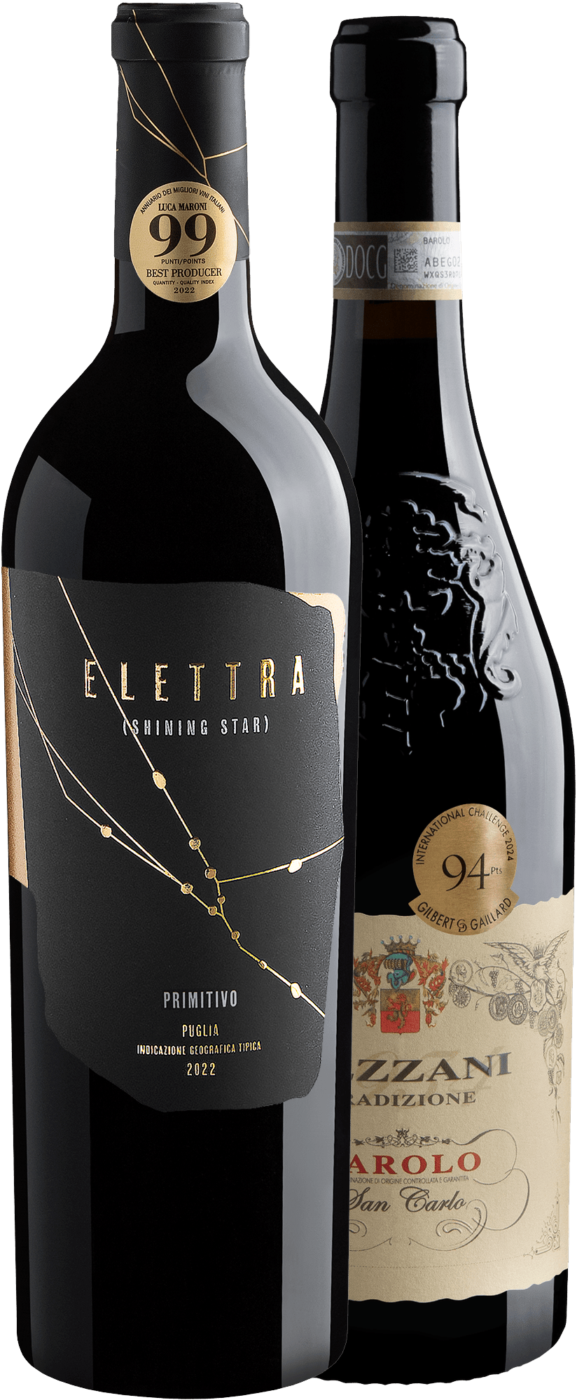 Kit Italianos Ícones 94+ Pontos | 1 Elettra (Shining Star) + 1 Barolo