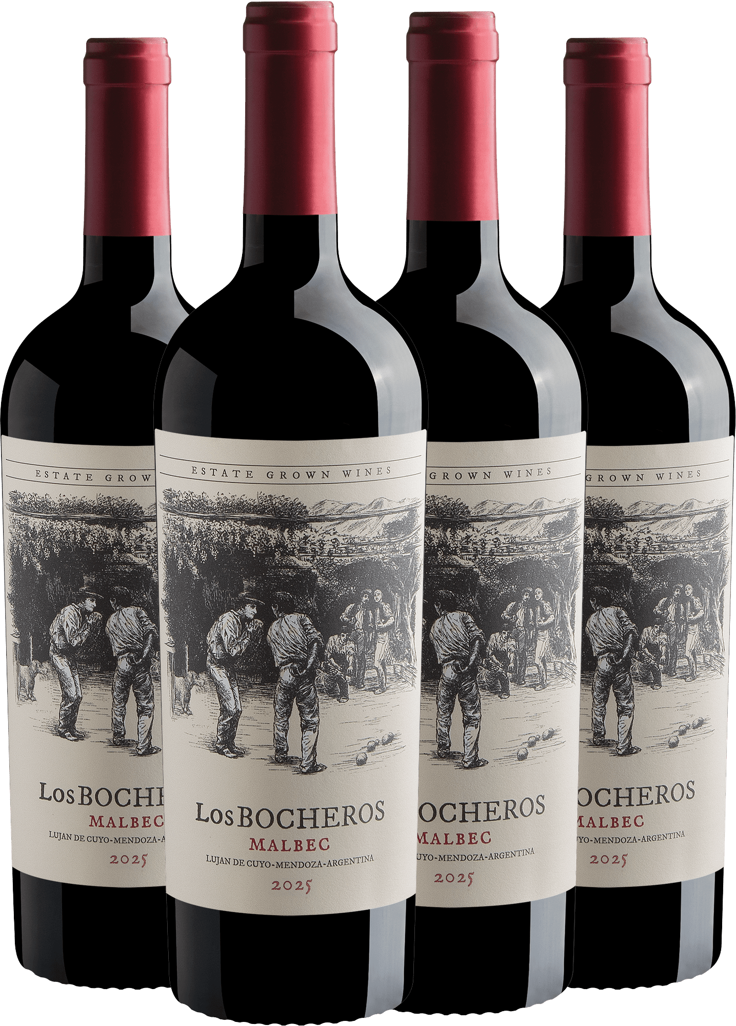 Kit 4 Los Bocheros Malbec