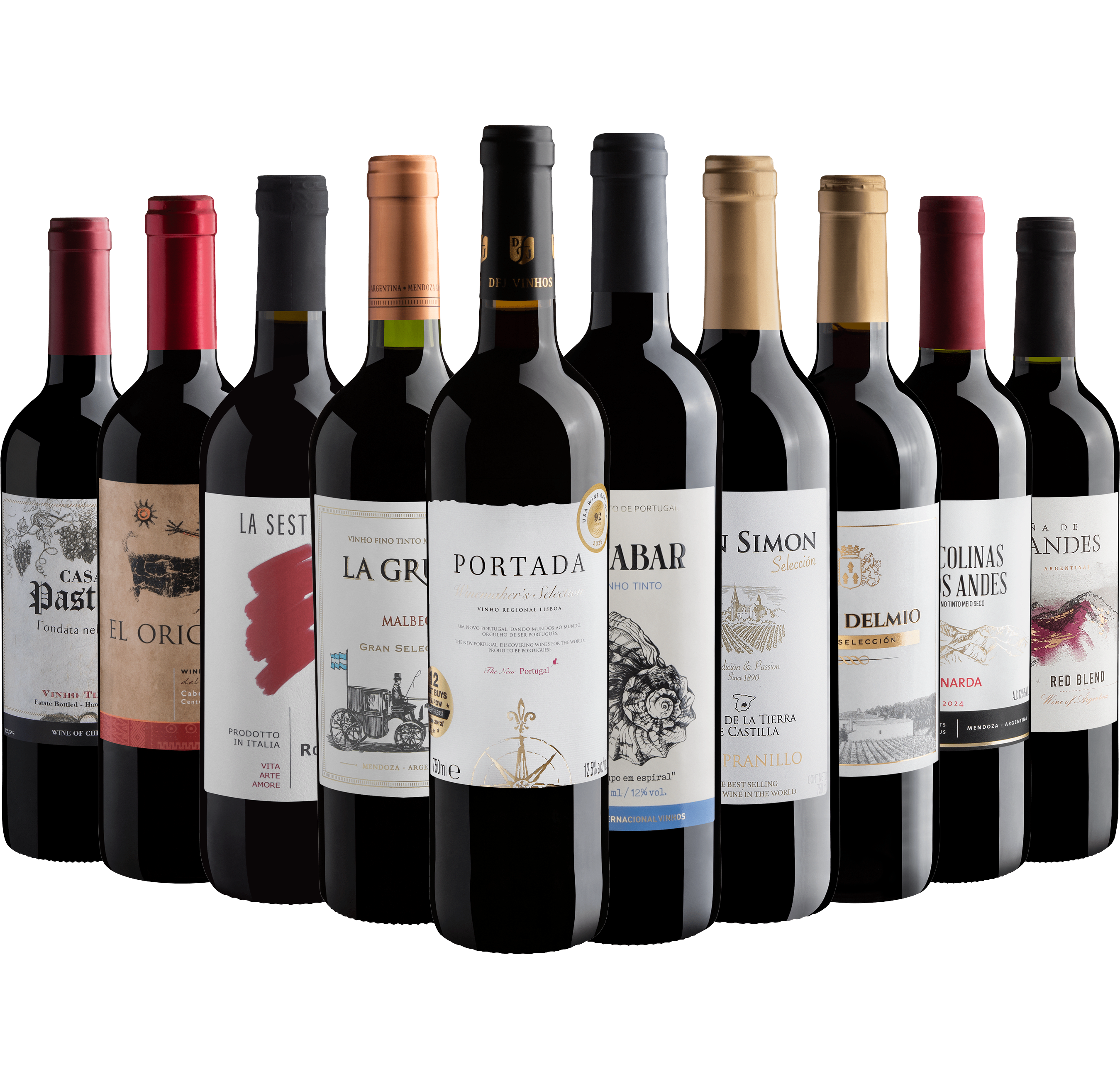 Kit 10 Vinhos Tintos com Portada Winemaker’s