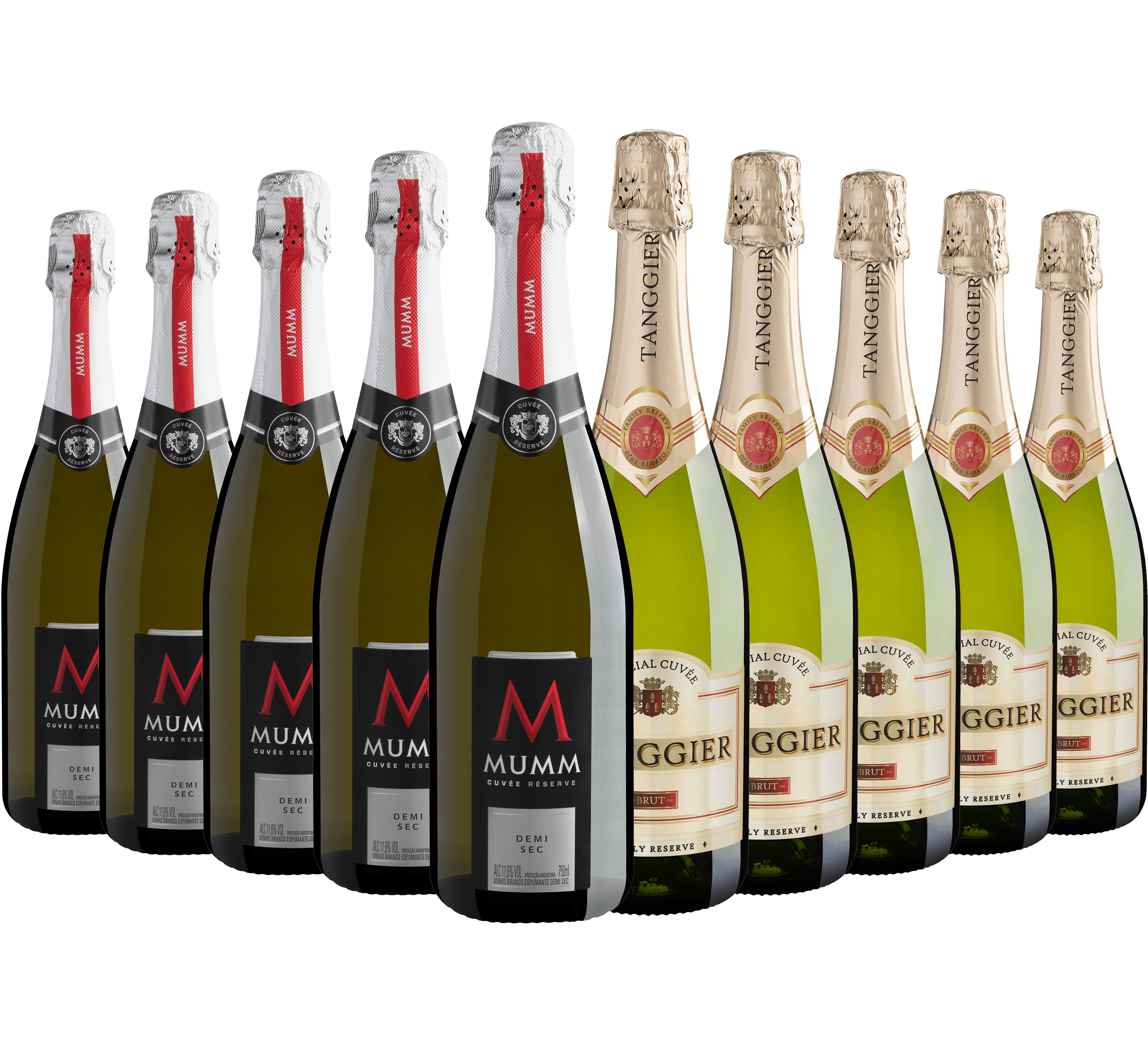 Kit 5 Mumm Cuvée Réserve Demi Sec + 5 Tanggier Brut*