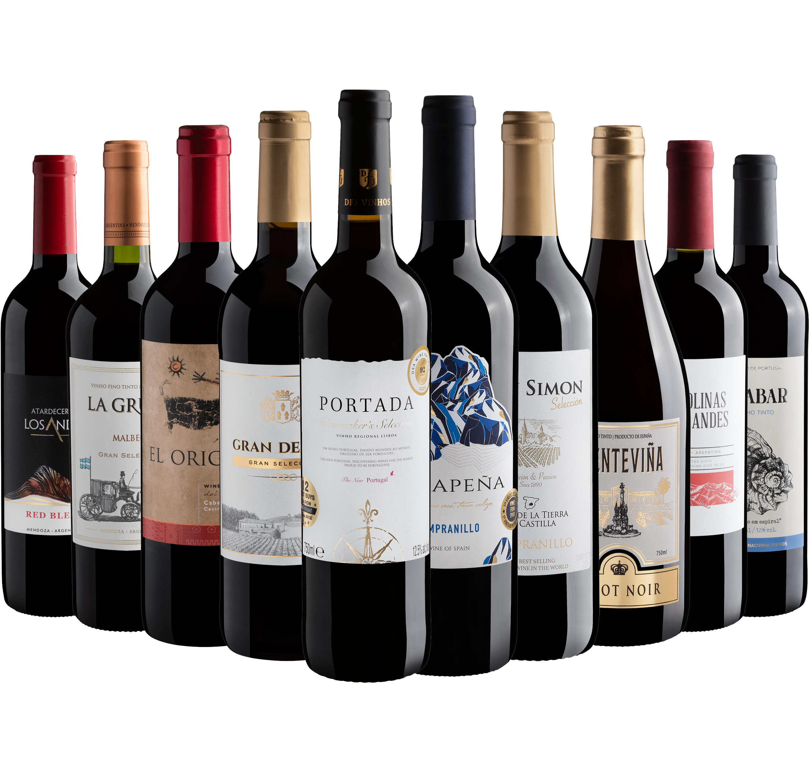 Kit 10 Vinhos Tintos com Portada Winemaker's Selection