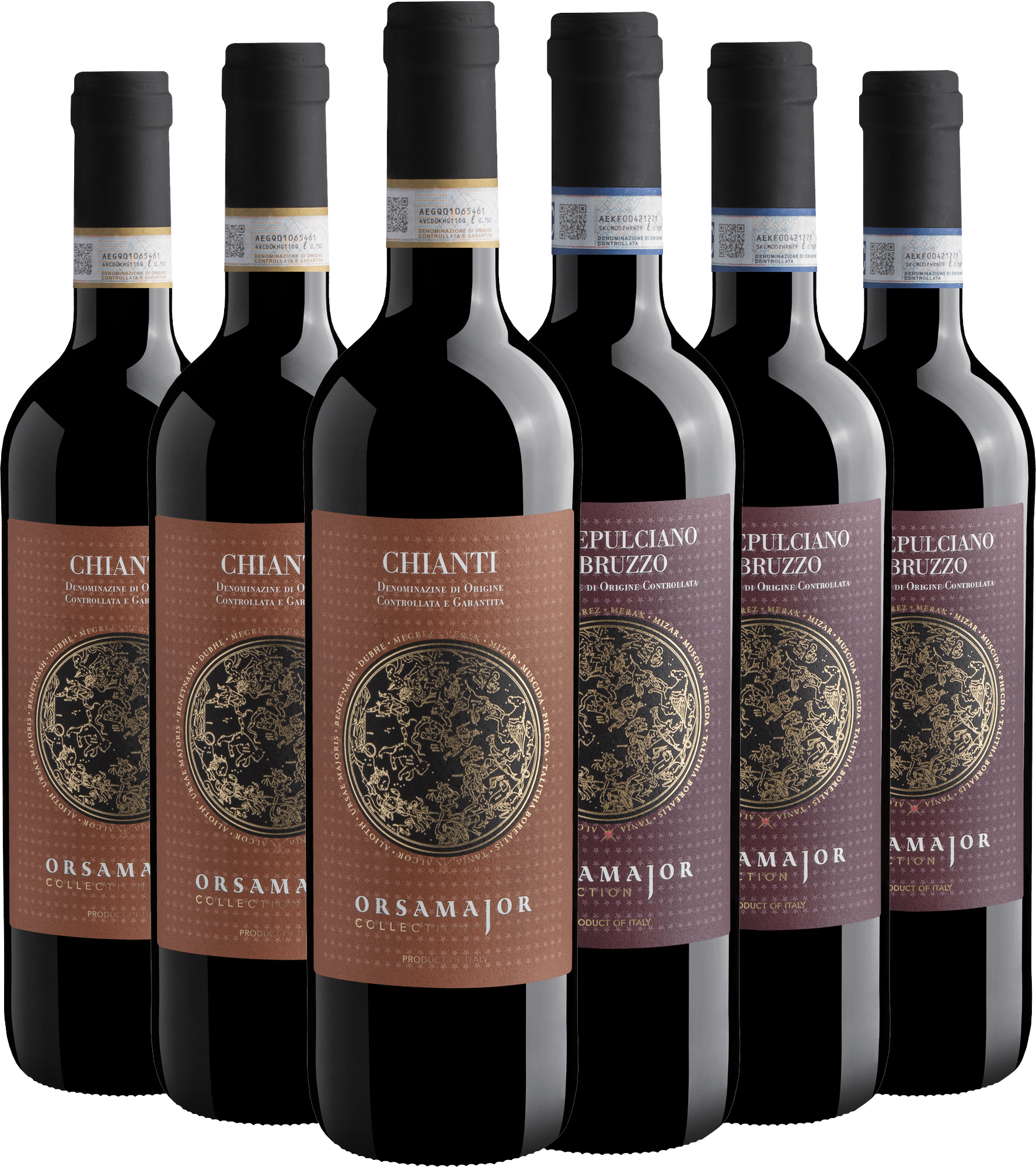Kit Orsamajor Collection: 3 Chianti + 3 Montepulciano d'Abruzzo