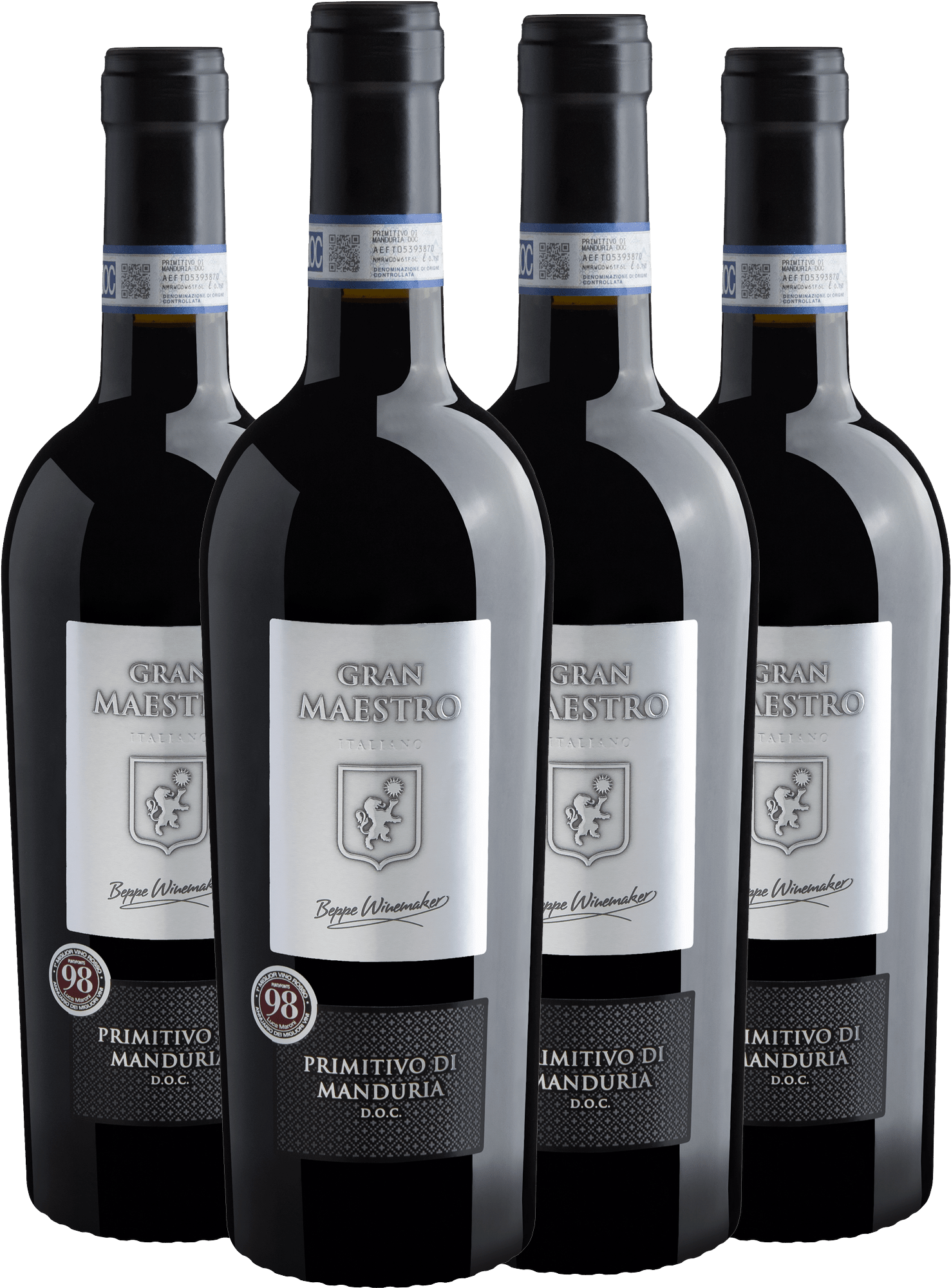 Kit 4 Gran Maestro Primitivo di Manduria DOC