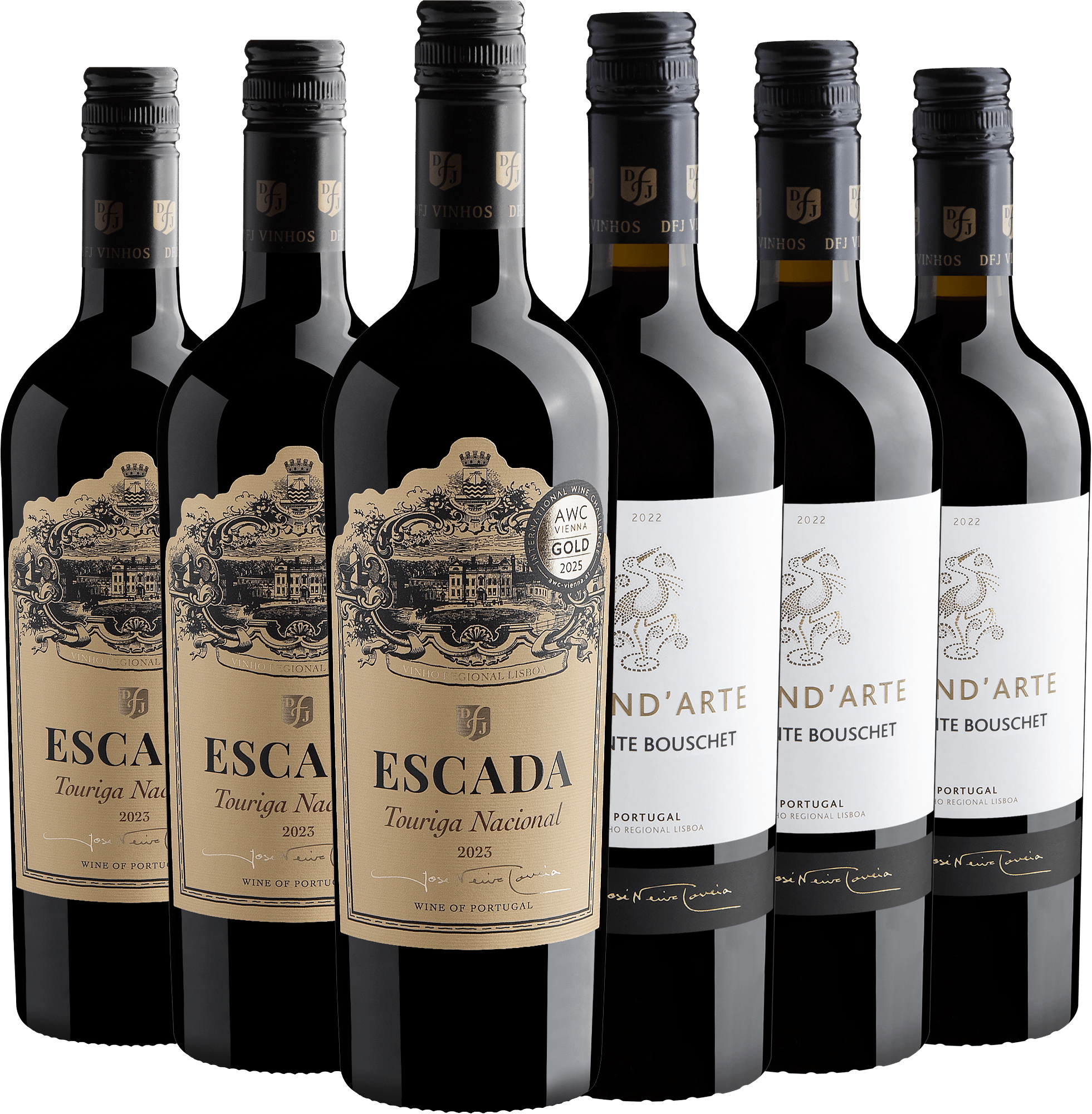 Kit 3 Escada Touriga Nacional + 3 Grand'Arte Alicante Bouschet