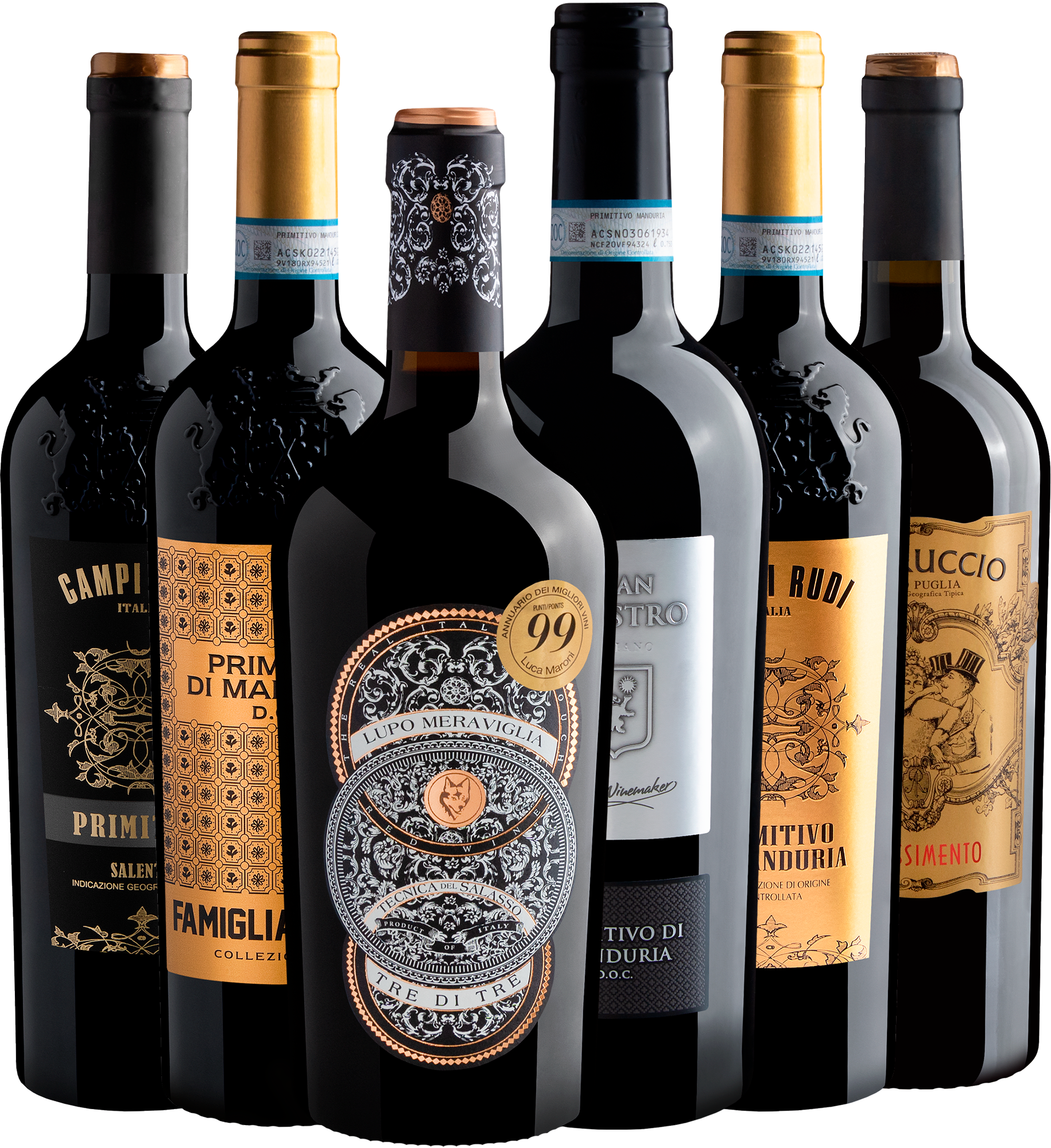 Kit 6 Vinhos Tintos Italianos 94+ Pontos