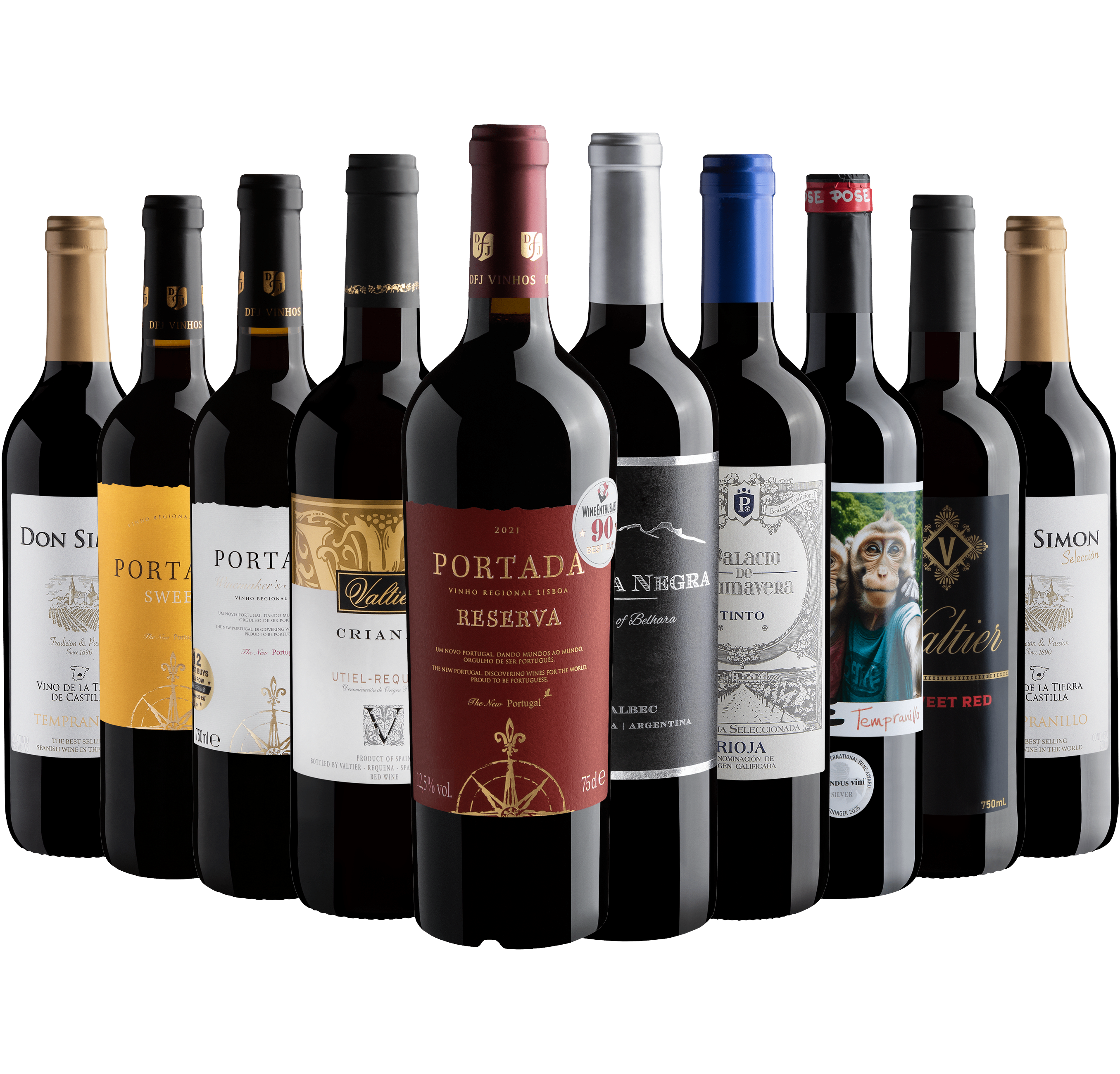 Kit 10 Vinhos Tintos com Portada Reserva
