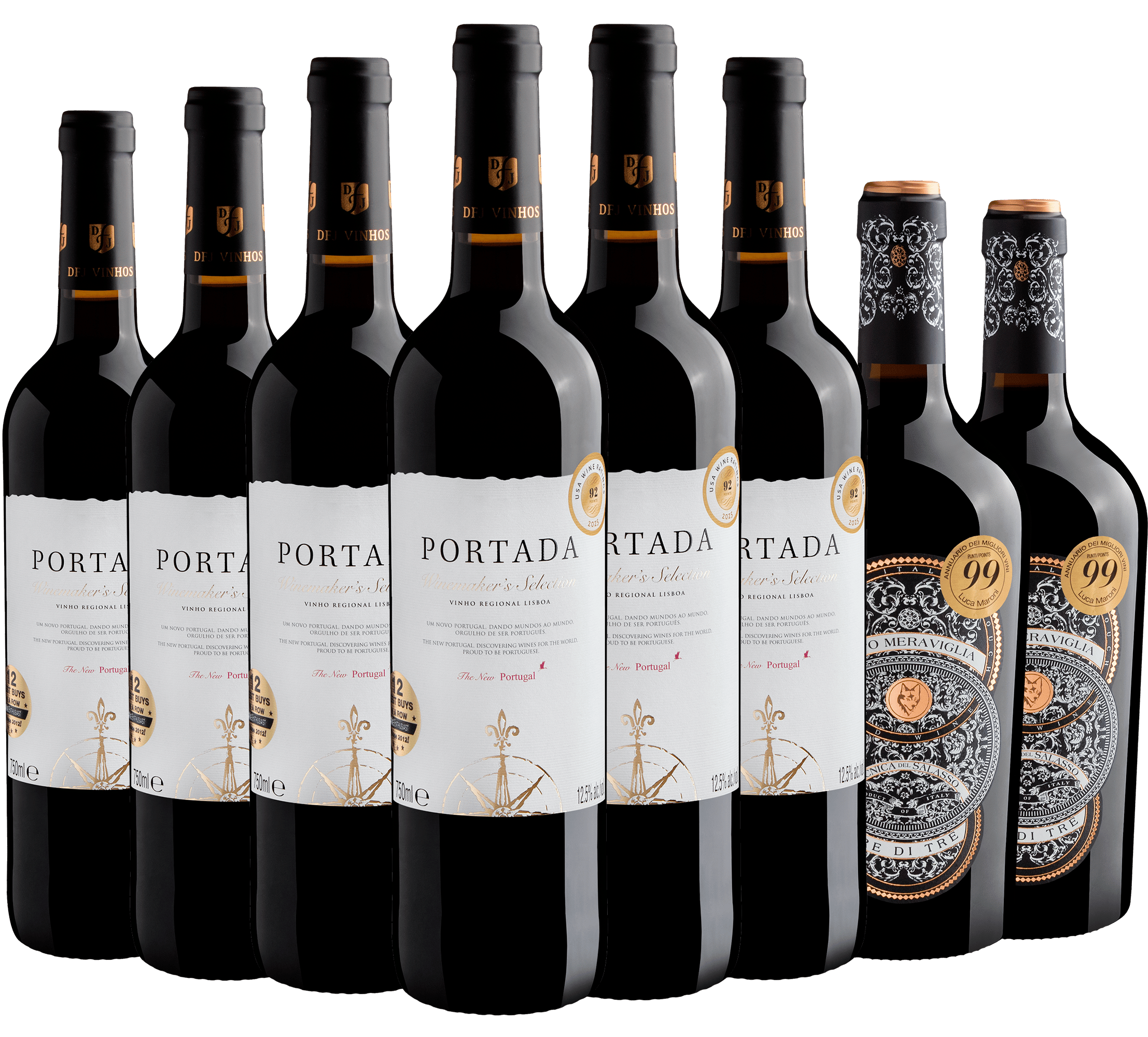 Kit 6 Portada Winemaker’s + 2 Lupo Tre di Tre