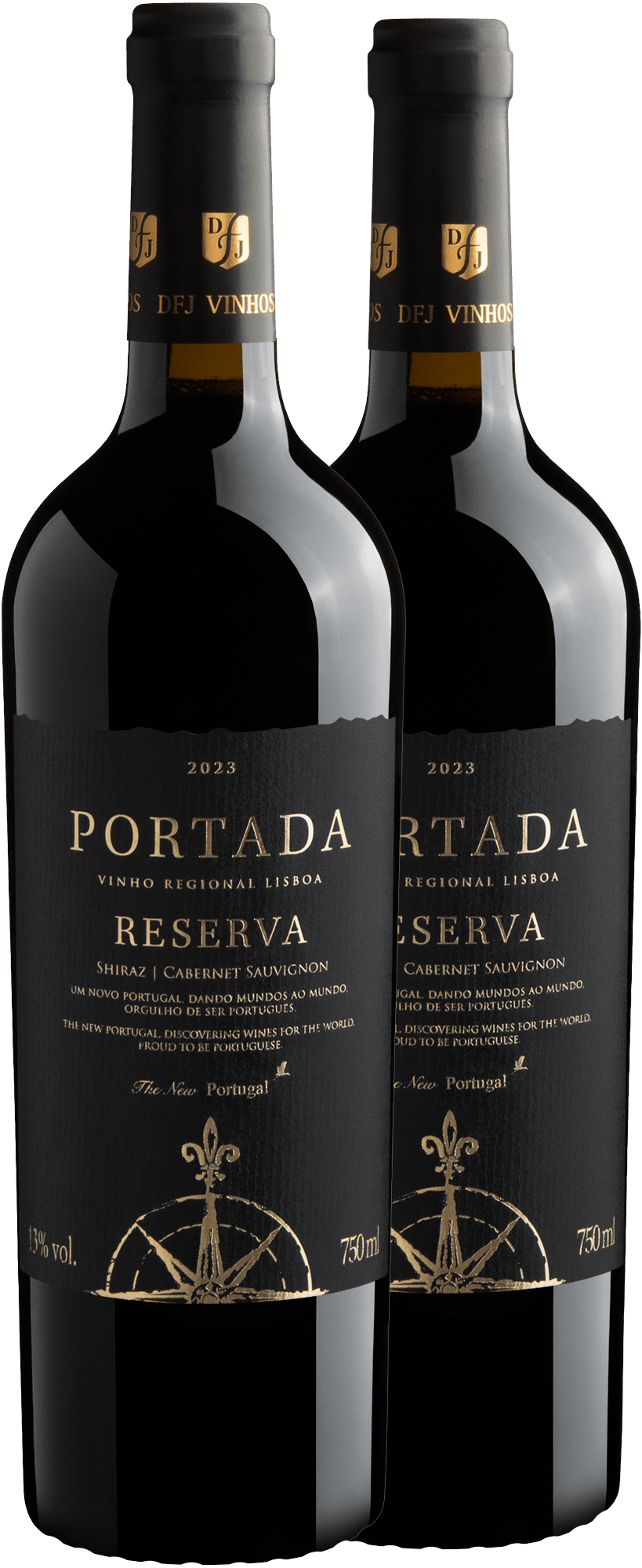 Kit 2 Portada Reserva Black Shiraz | Cabernet Sauvignon Vinho Regional Lisboa