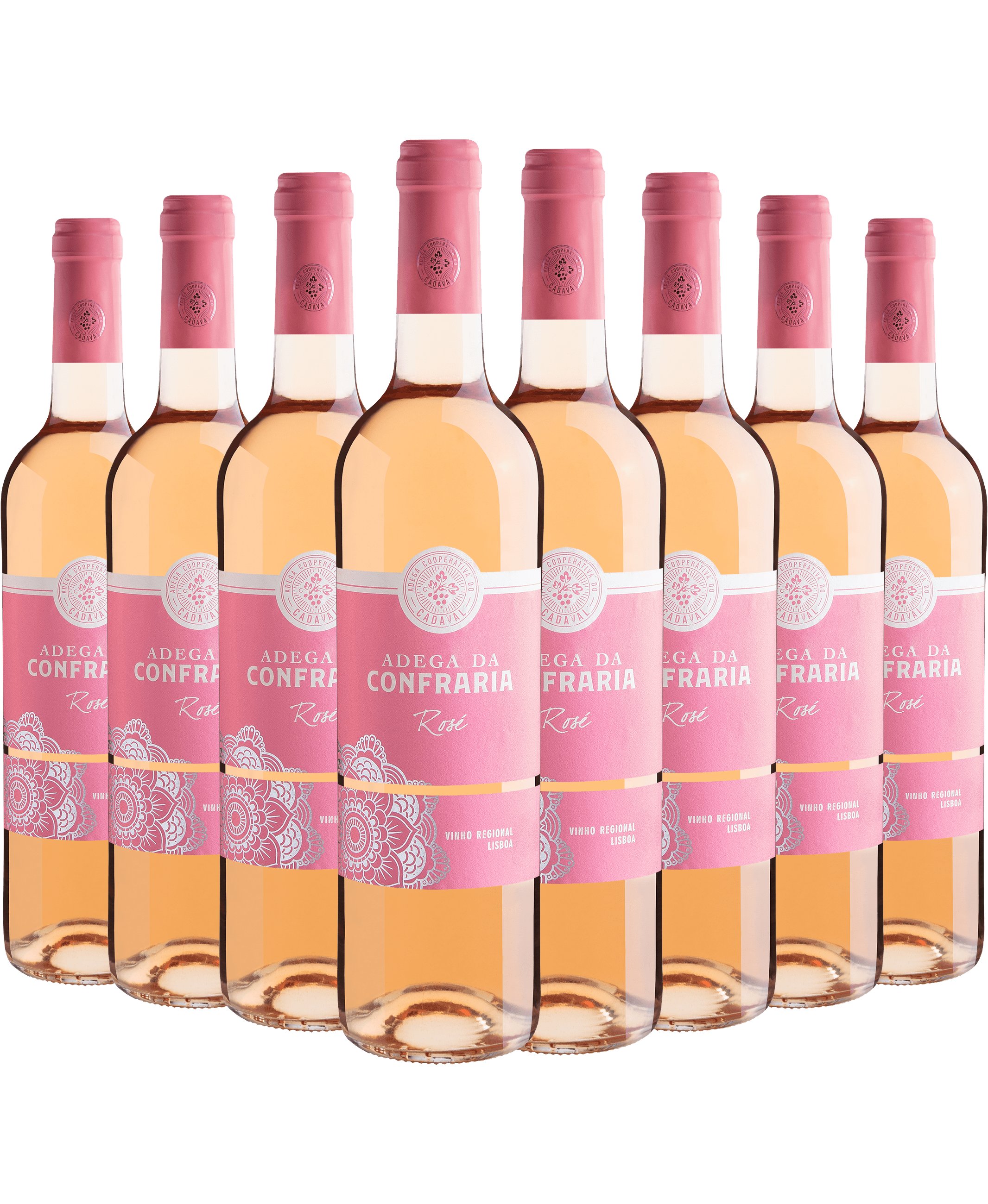 Kit 8 Adega da Confraria Rosé Vinho Regional Lisboa*
