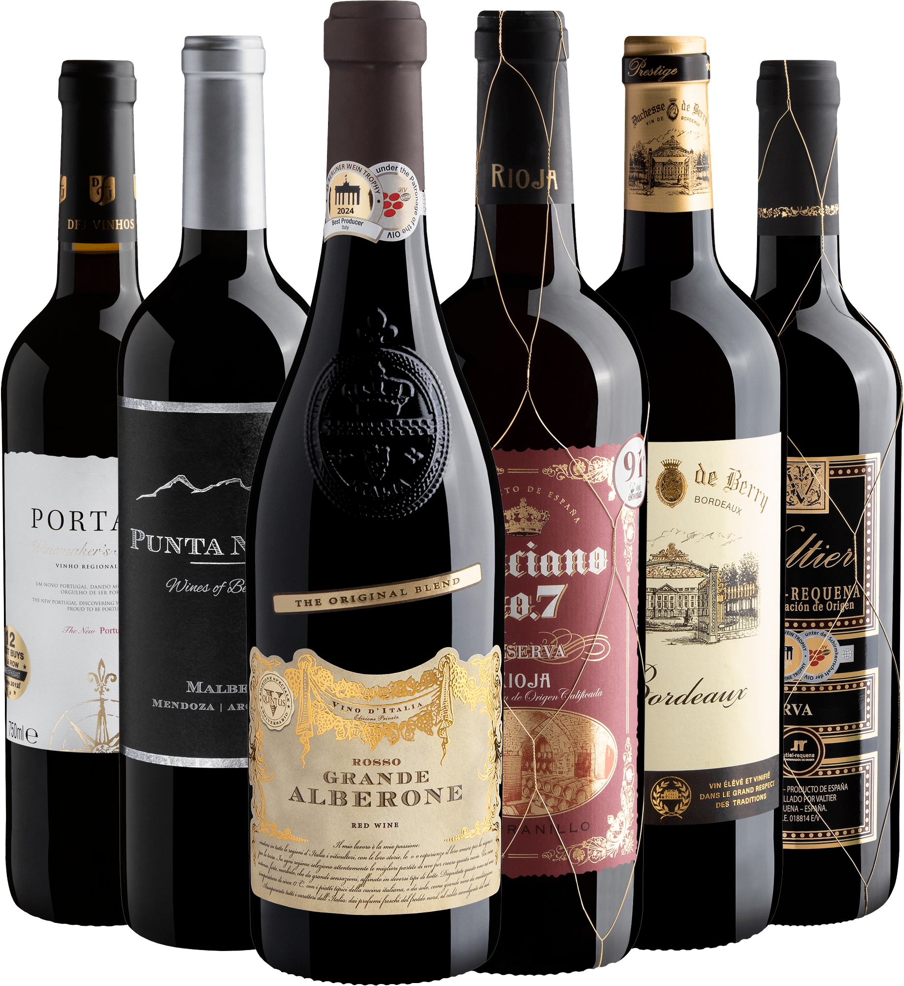 Kit 6 Tintos Premiados com Grande Alberone