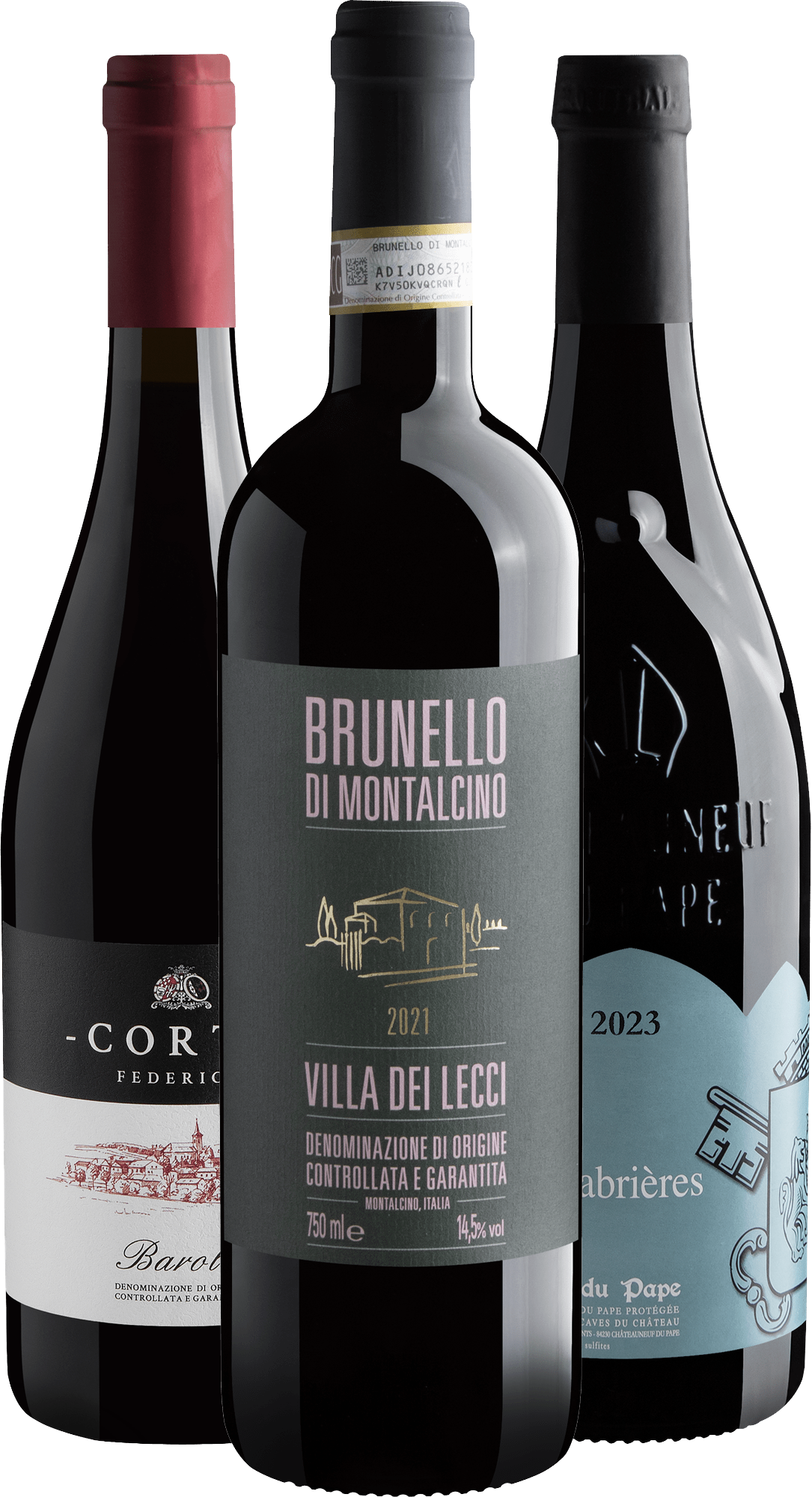 Kit Clássicos Notáveis | 1 Brunello + 1 Barolo + 1 CDP