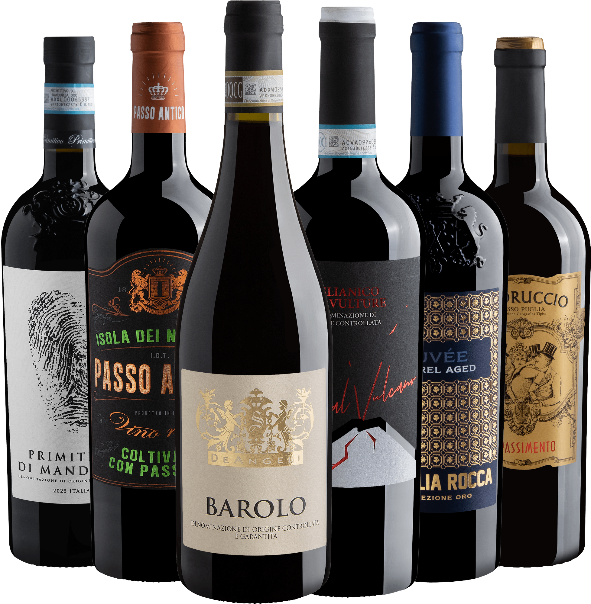 Kit Tintos Italianos com Barolo | 6 garrafas