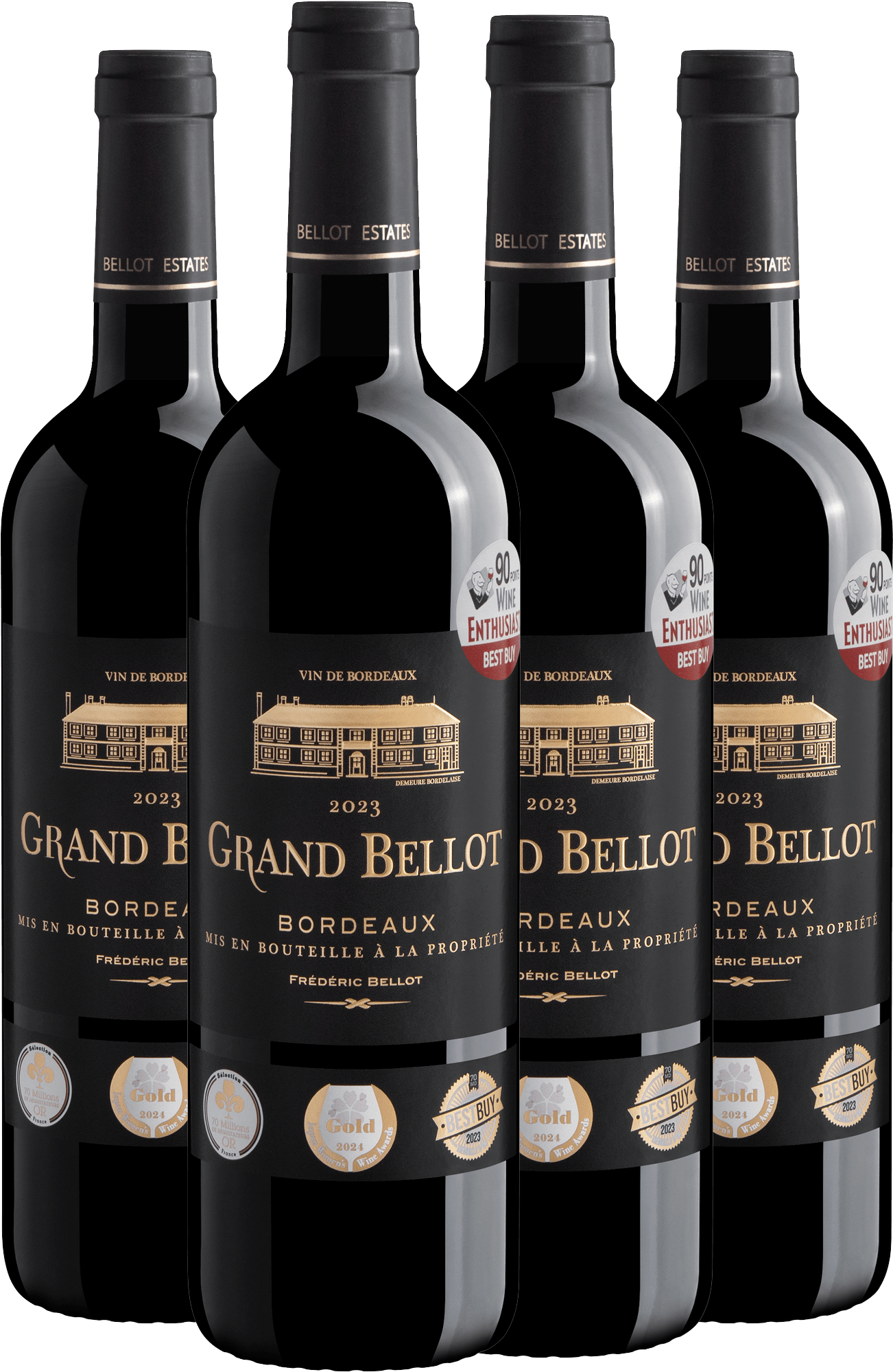 Kit 4 Grand Bellot Bordeaux AOC