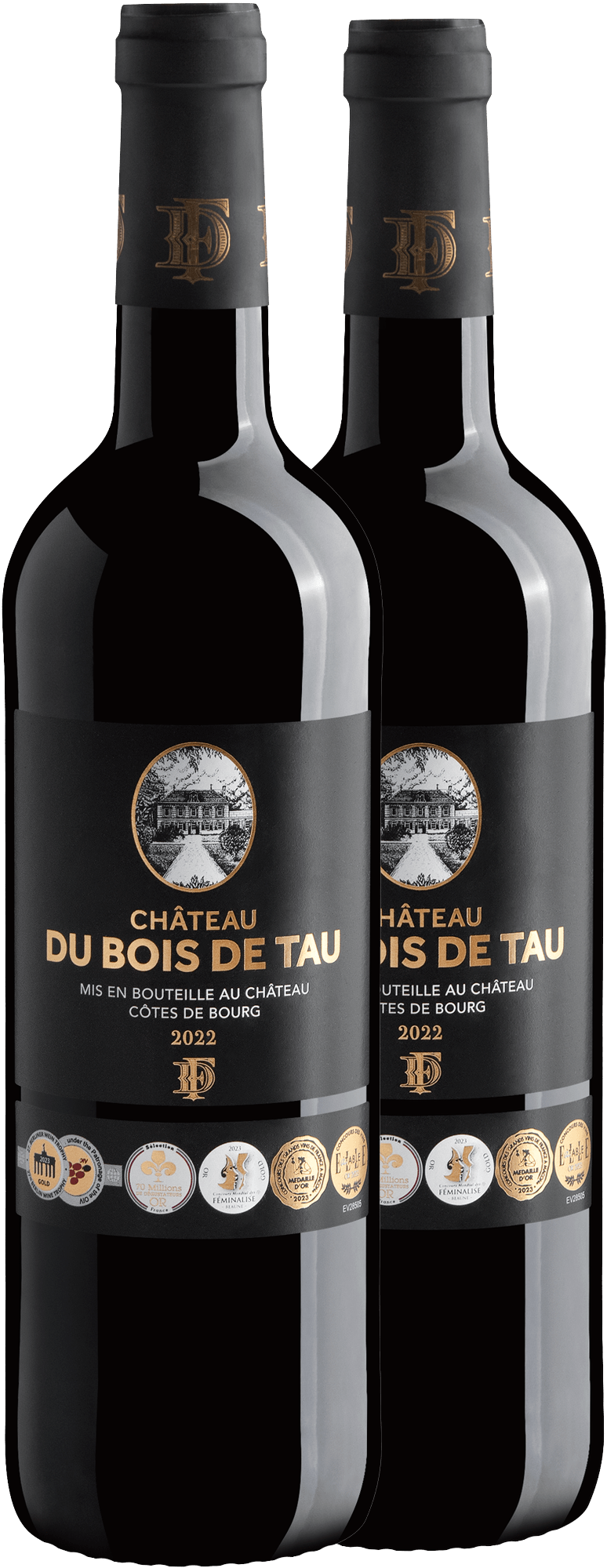 Kit 2 Château du Bois de Tau Côtes de Bourg AOC 2022