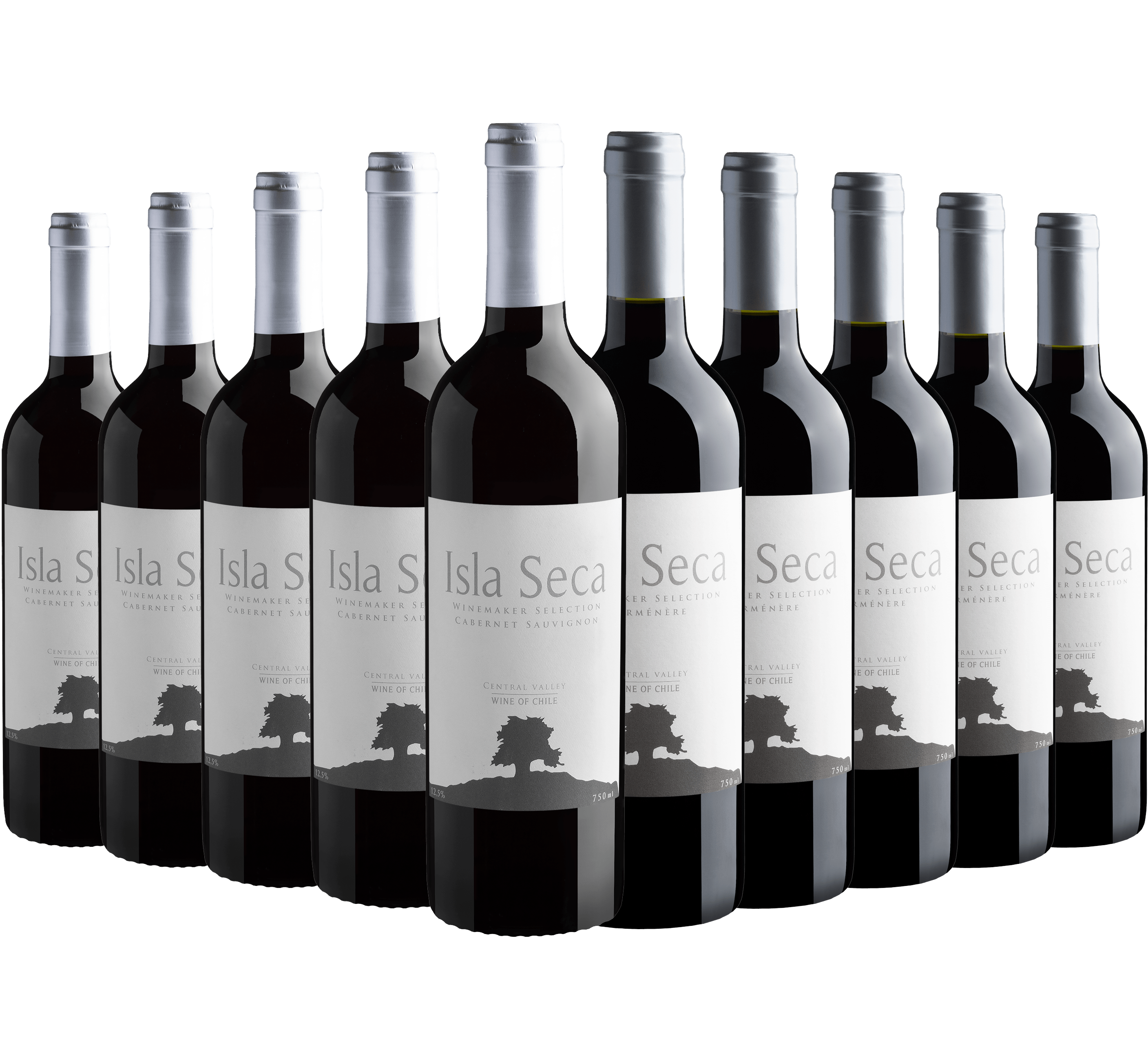 Kit Isla Seca: 5 Cabernet Sauvignon + 5 Carménère*