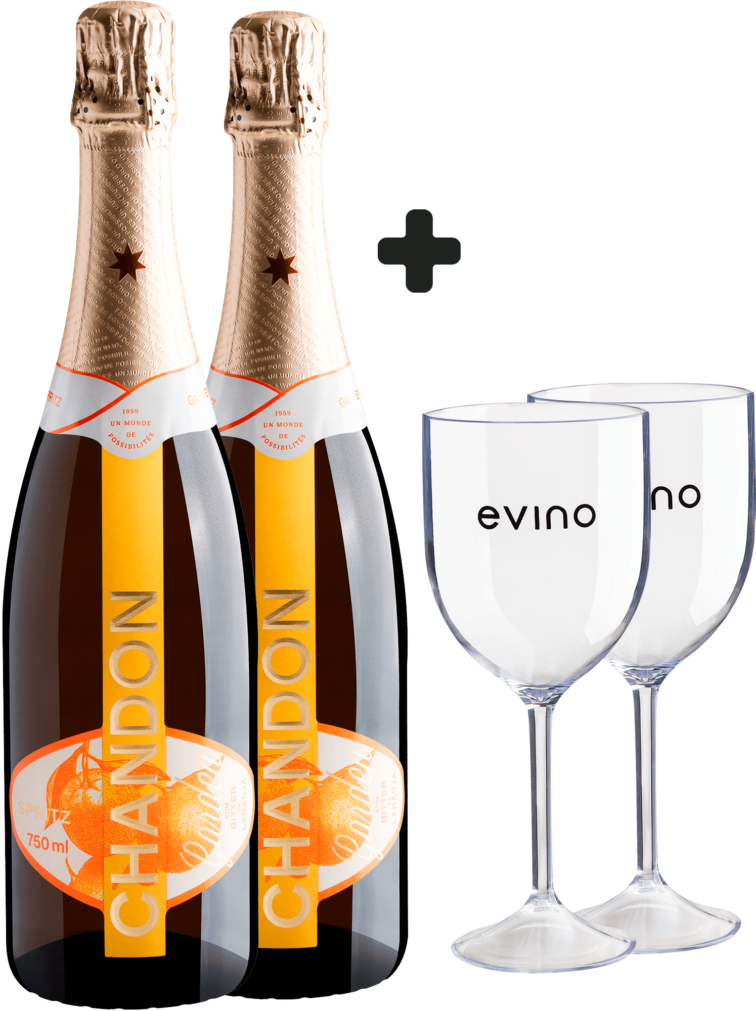 Kit 2 Chandon Garden Spritz + 2 Taças Exclusivas