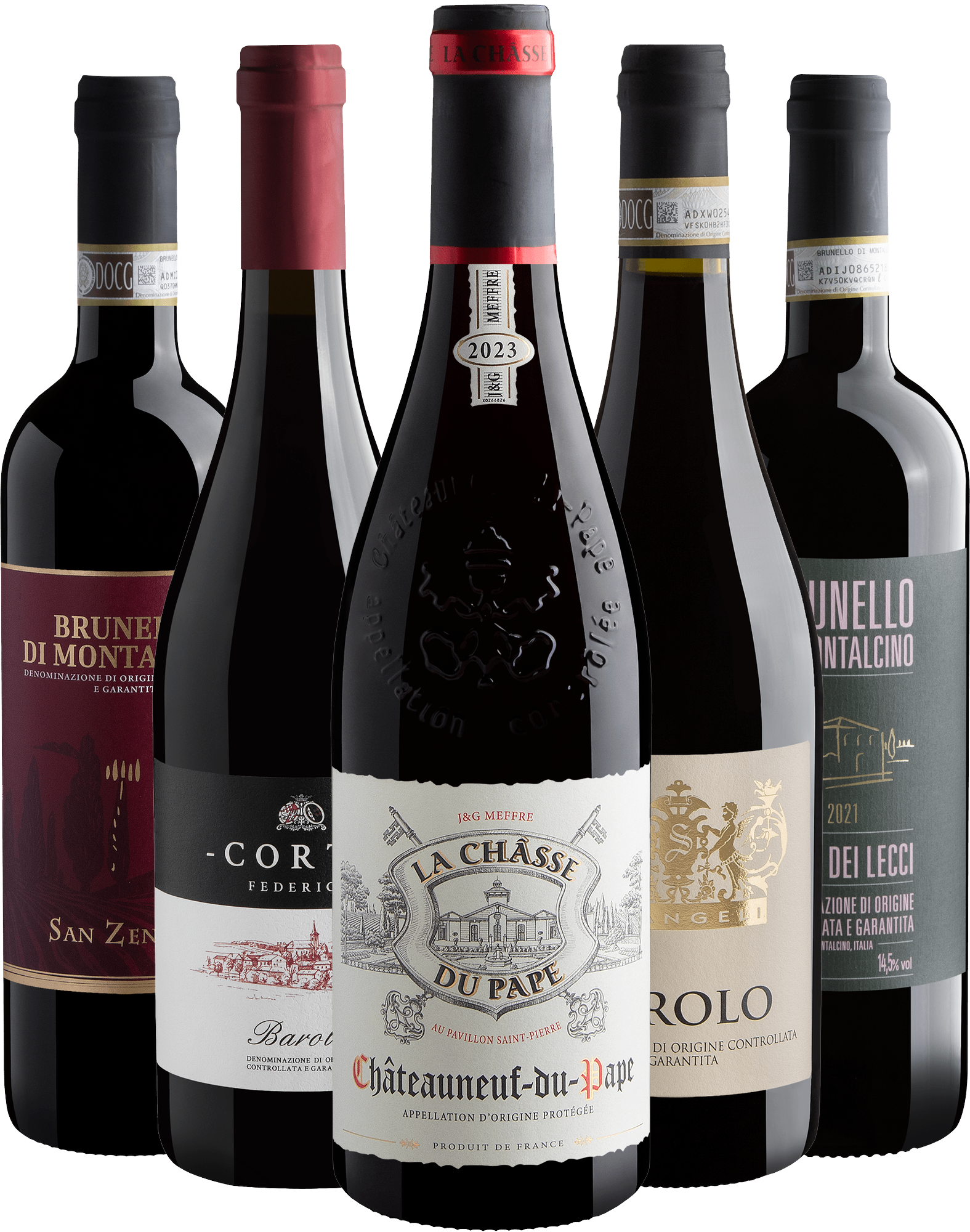 Kit 2 Barolos + 2 Brunellos + 1 CDP