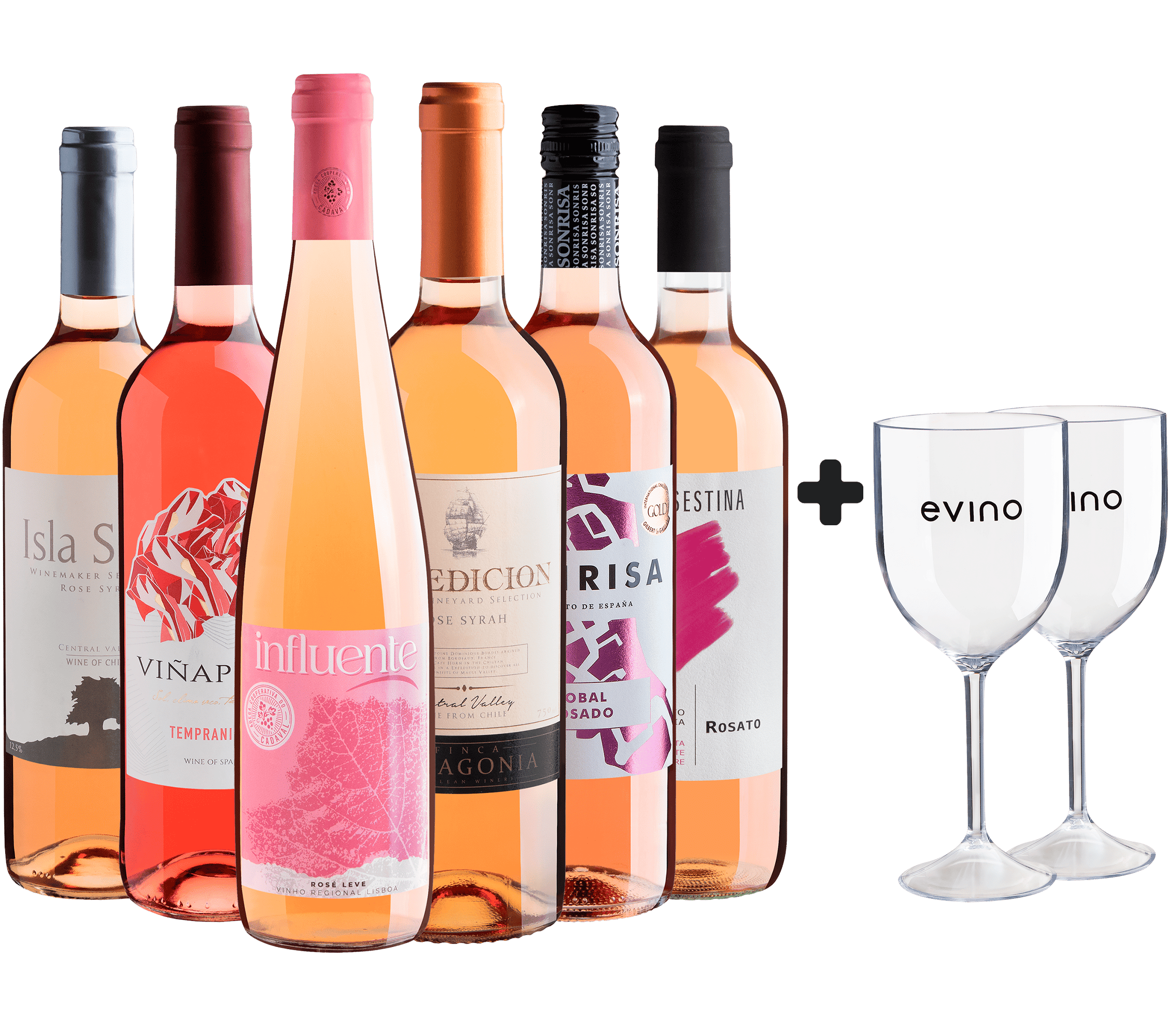 Kit 6 Rosés + 2 Taças Exclusivas