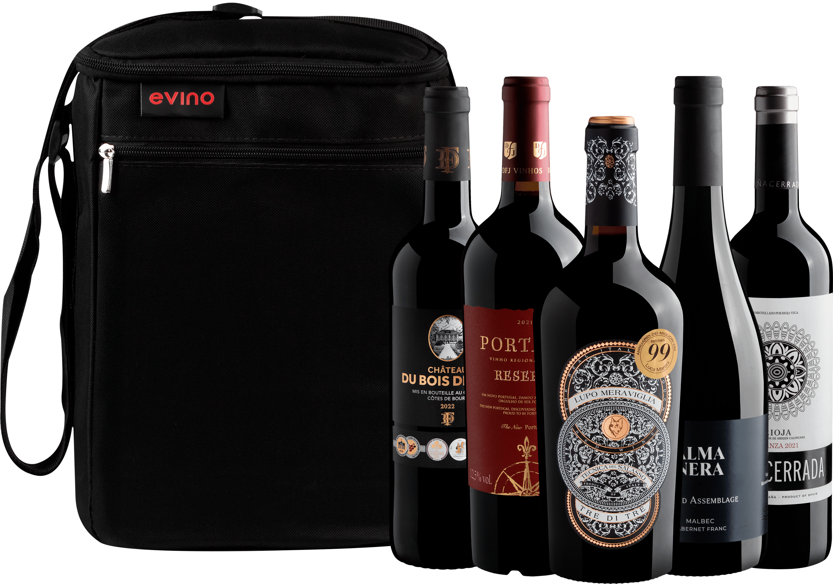 Kit 5 Tintos Premiados + Bolsa Exclusiva