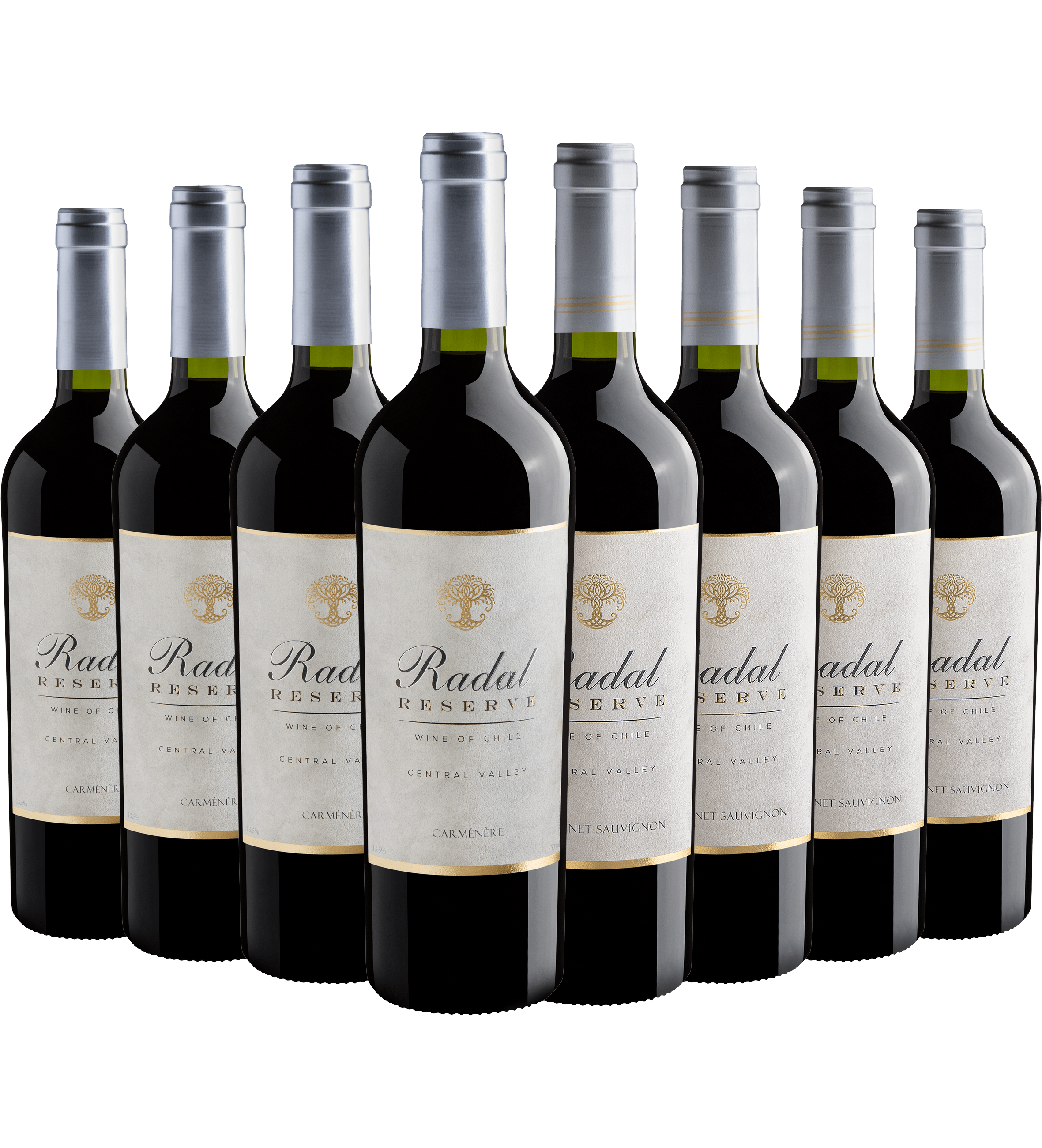 Kit Família Radal: 4 Carménère + 4 Cabernet Sauvignon*