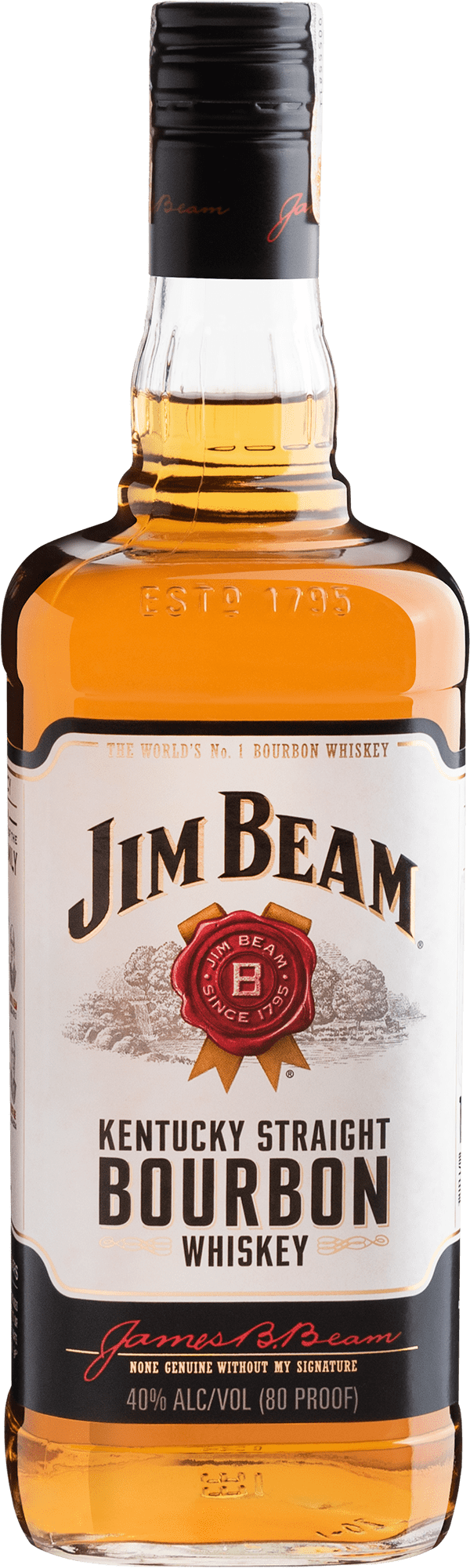 Jim Beam White Kentucky Straight Bourbon Whisky - 1 L