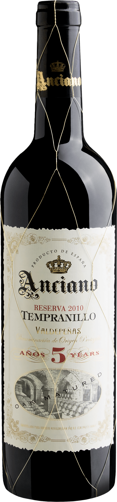 Anciano Tempranillo Reserva 5 years Valdepeñas D.O. 2010
