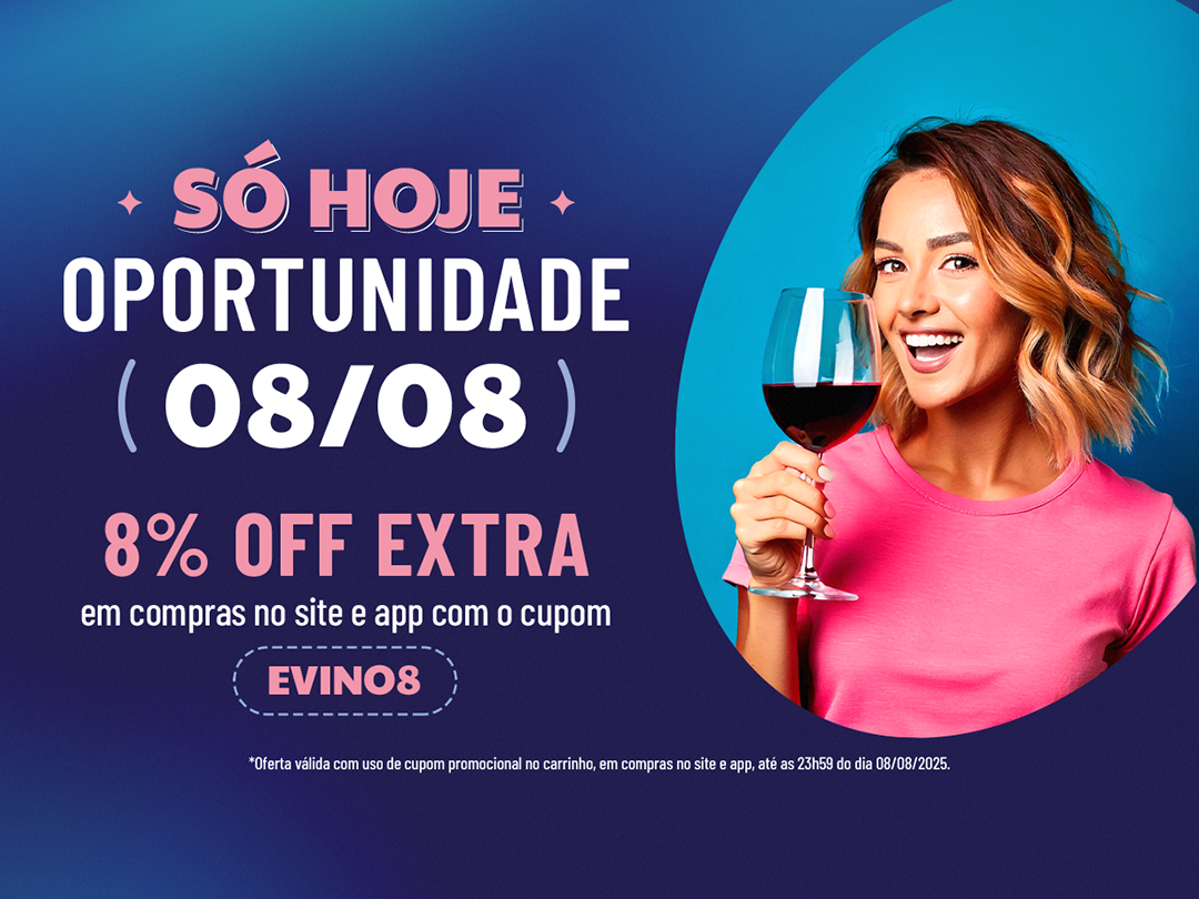 08/08: Cupom +8% OFF