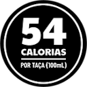 Selo 54  calorias por taça (100 mL)