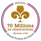 Medalha de Ouro 70 Millions de Dégustateurs Grands Vins de France Sélection