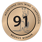 91 Pontos Medalha de Bronze Annual Melbourne International Wine Competition