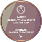  Medalha de Bronze Cathay Global Wine & Spirits Awards