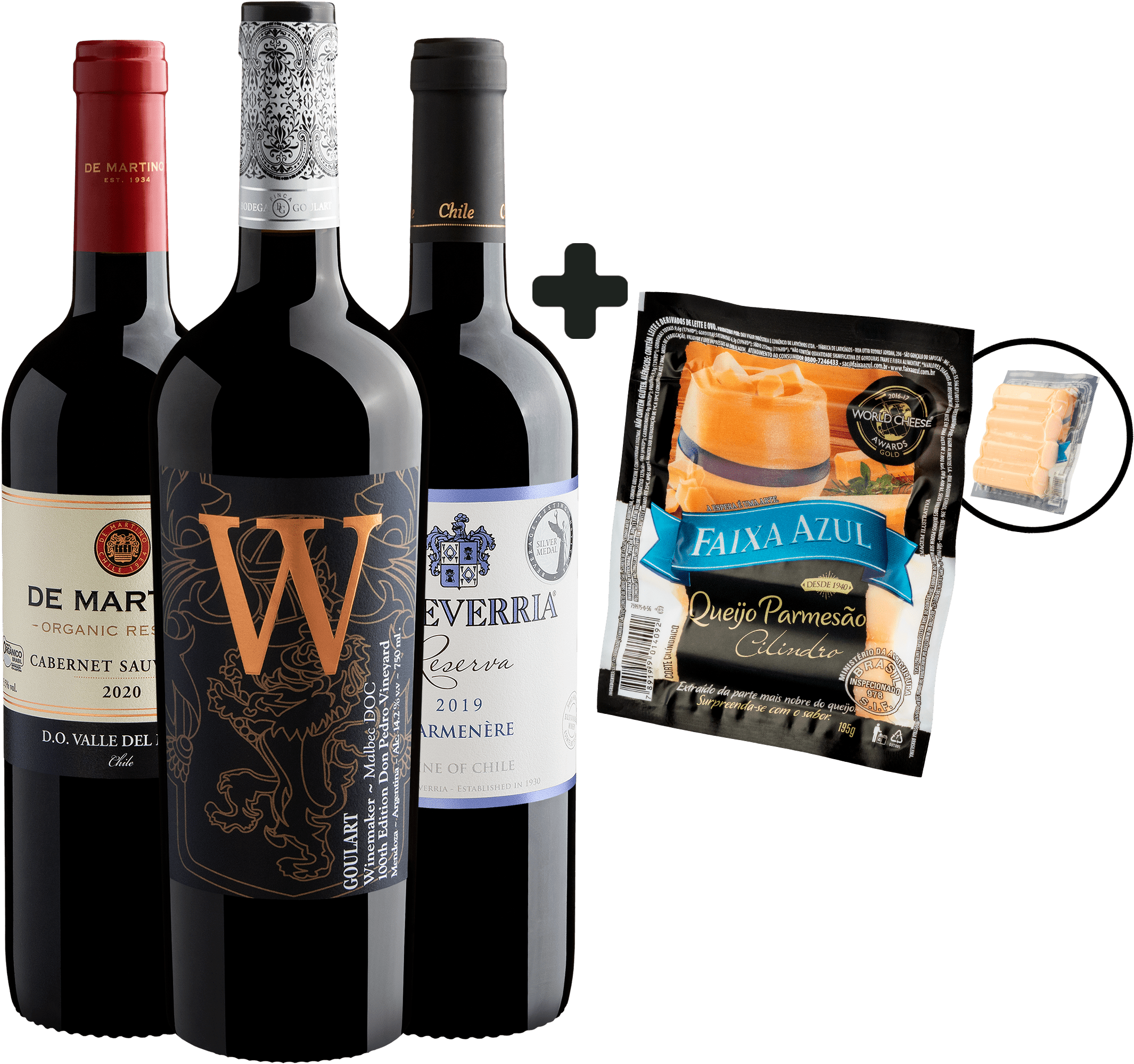 Kit Produtores Renomados + Queijo Parmesão + Frete Grátis