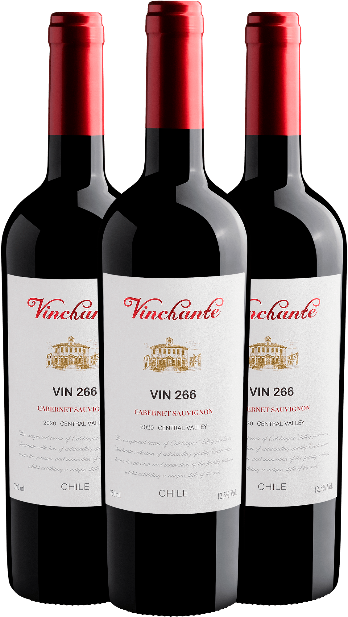 Kit 3 Vinchante Vin 266 Cabernet Sauvignon Central Valley 2020