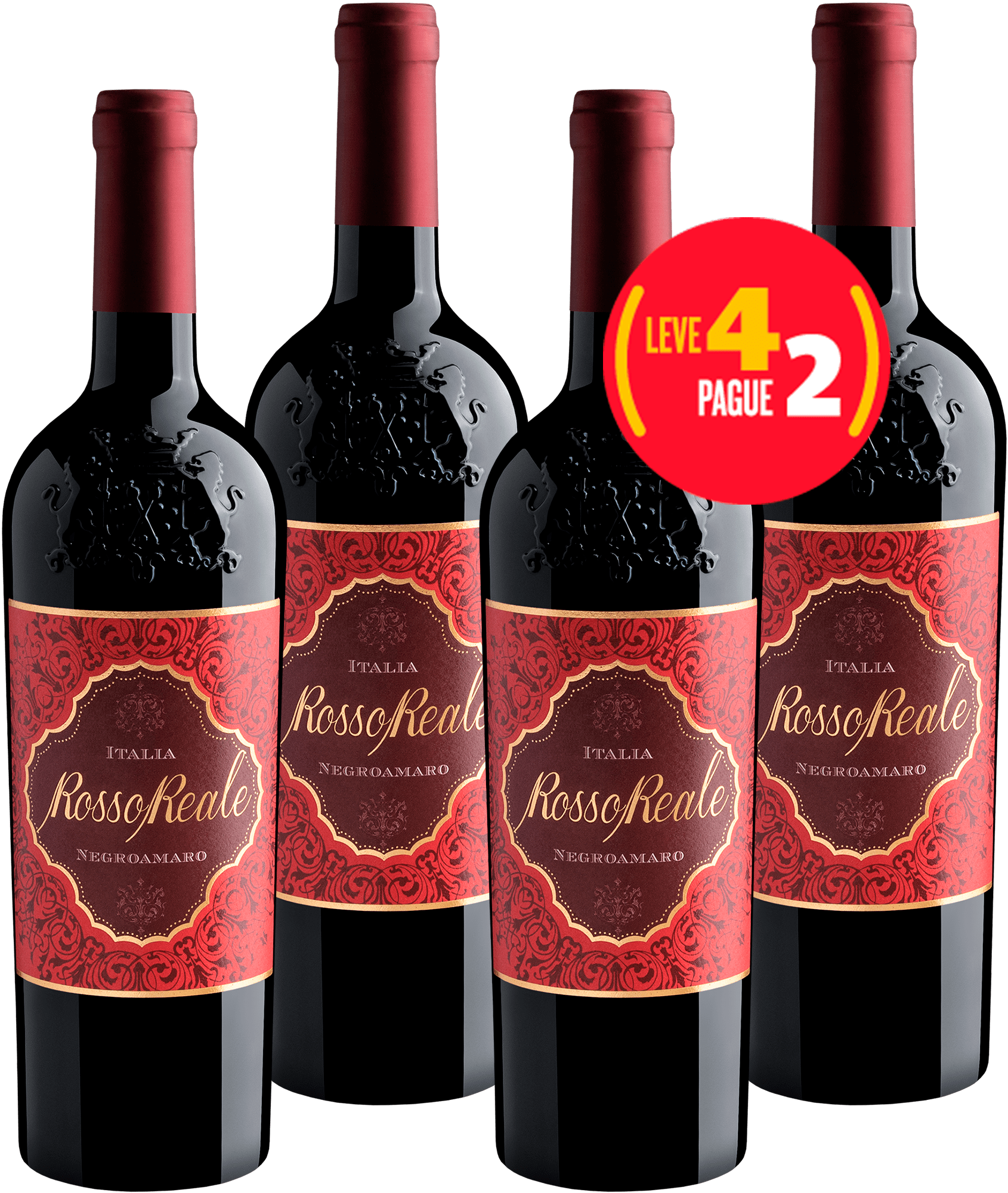 Leve 4 Pague 2 Rosso Reale Negroamaro Salento IGT 2019