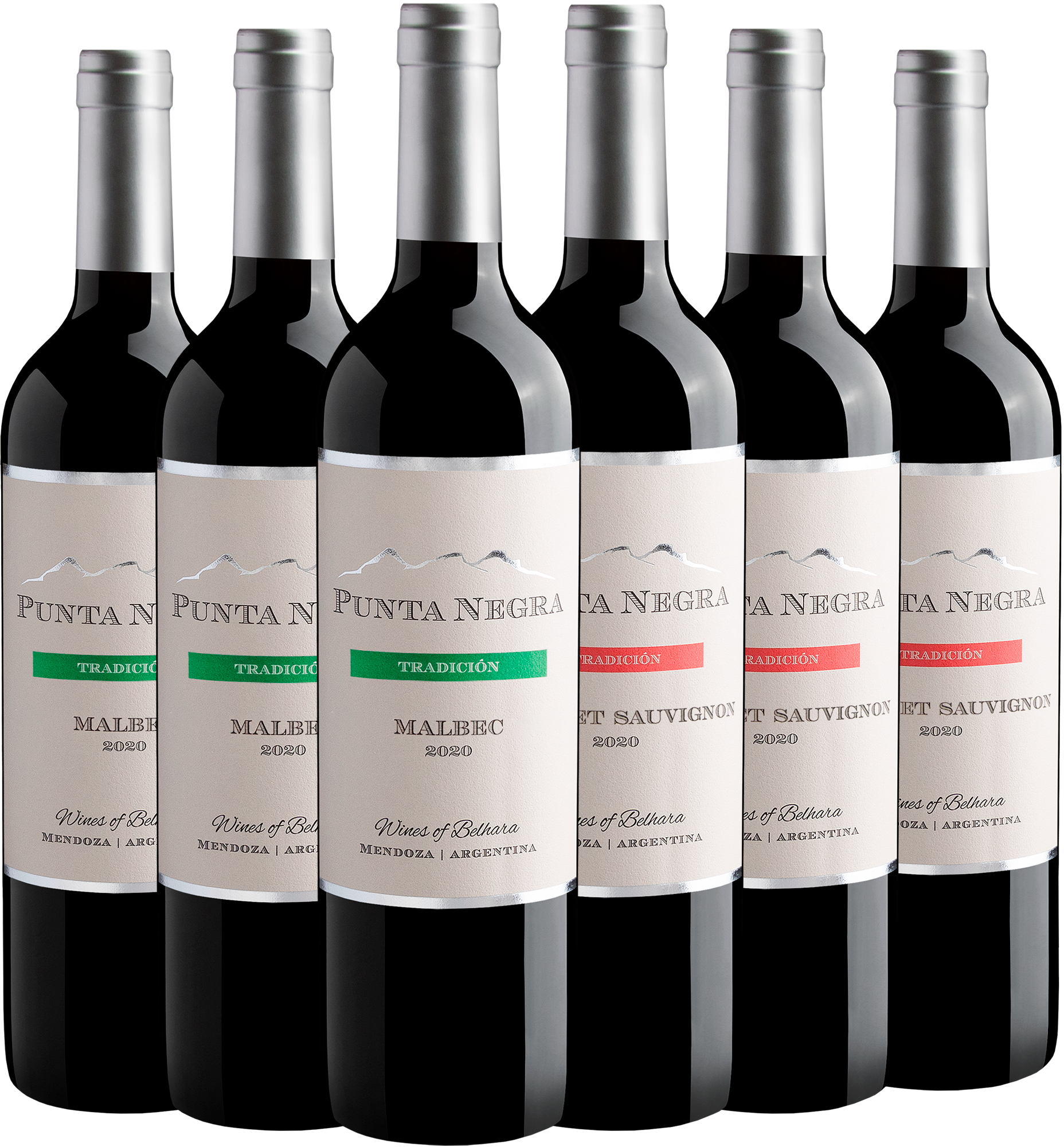 Kit Punta Negra: 3 Cabernets Sauvignons + 3 Malbecs
