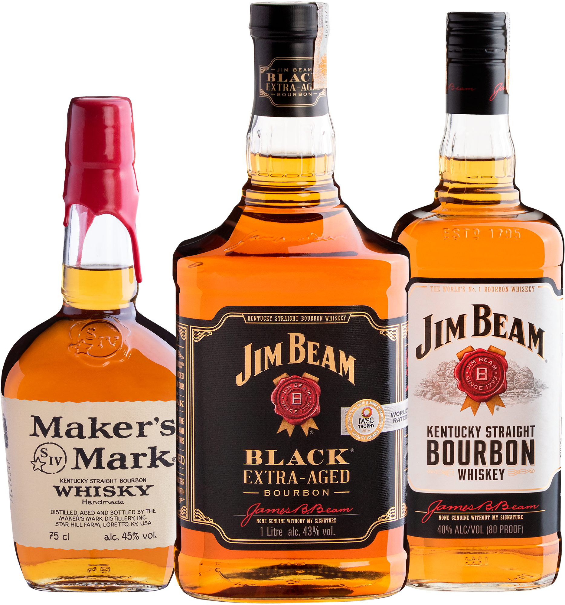 Kit 3 Whiskies Kentucky Straight Bourbon