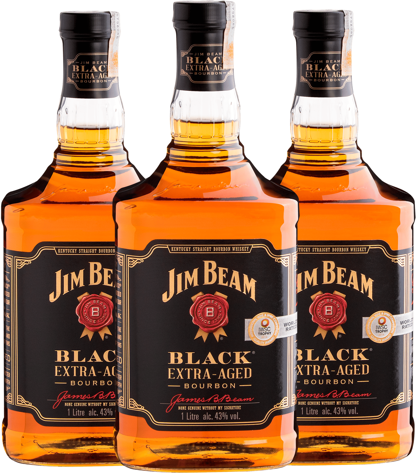 Kit 3 Jim Beam Black Extra-Aged Kentucky Straight Bourbon Whisky - 1 L