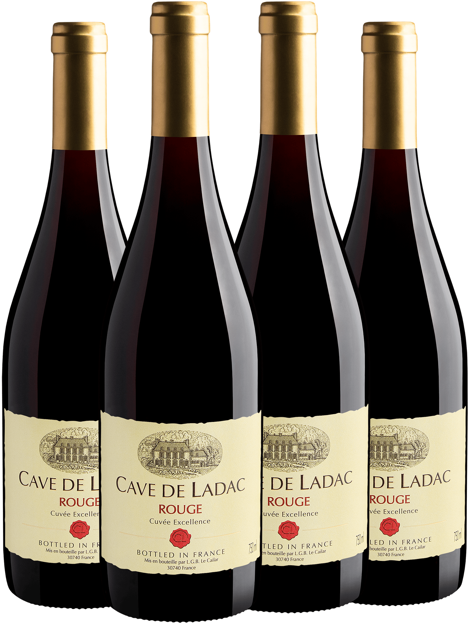 Kit 4 Cave de Ladac Rouge Cuvée Excellence por R$24,90 cada garrafa