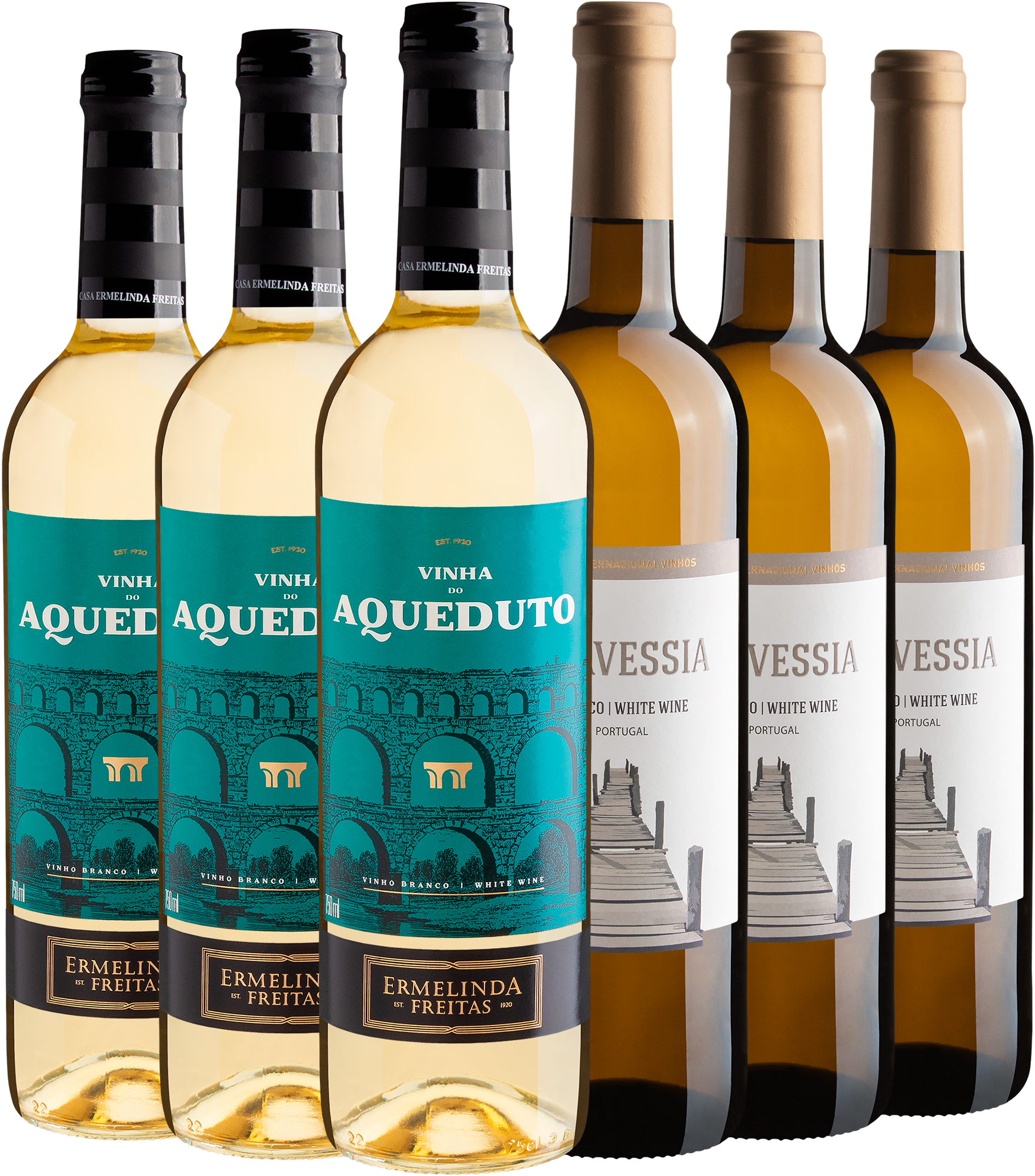 Kit 6 Vinhos Brancos Portugueses por R$33,30 cada garrafa