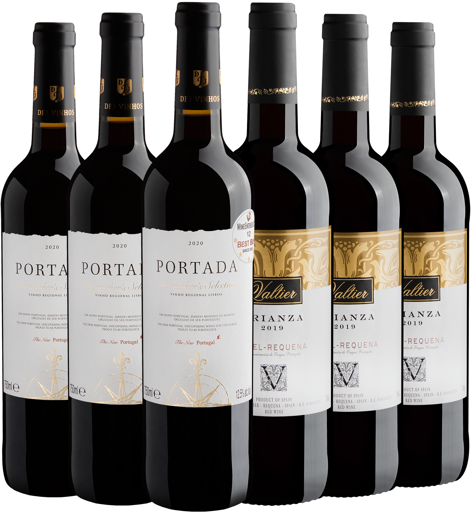 Kit 3 Portada + 3 Valtier Crianza por R$39,90 cada garrafa