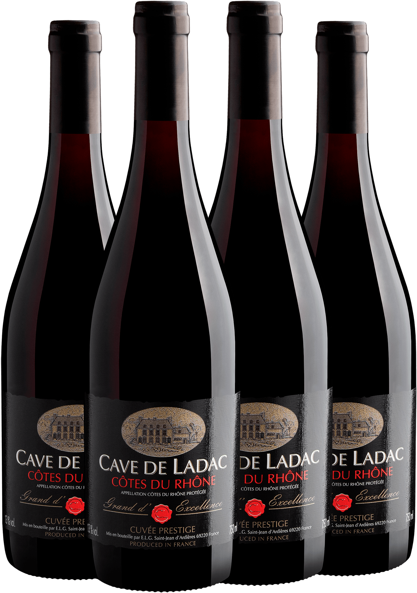 Kit 4 Cave de Ladac Côtes du Rhône AOP por R$54,90 cada garrafa